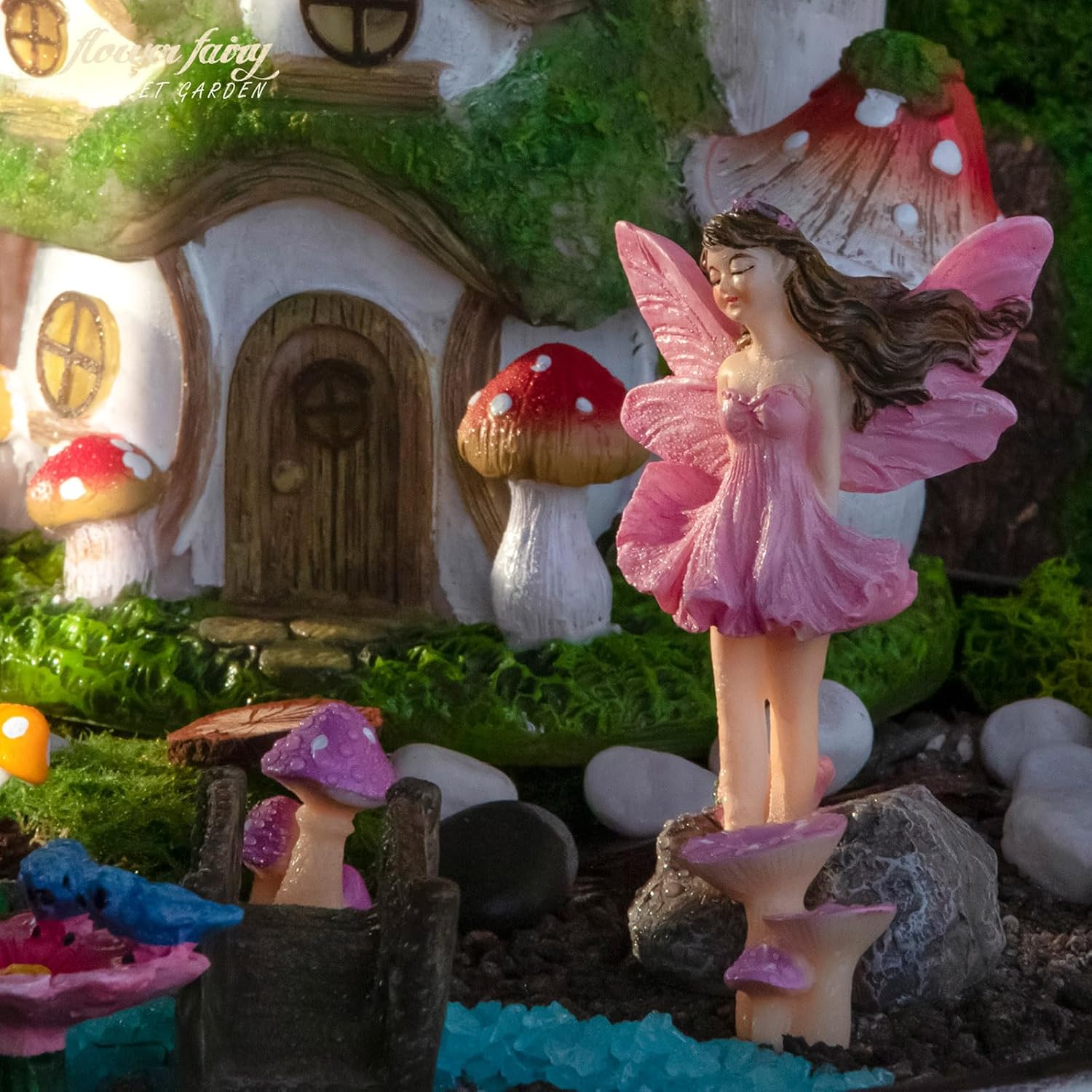Potted Plants / Hand-Painted Resin Fairy Figurines