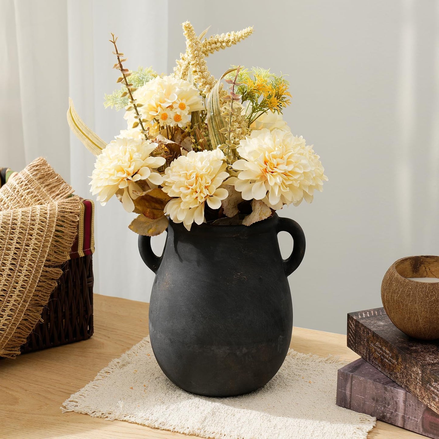 Rustic Farmhouse Vase / 002-bronze / 7.9 Inch