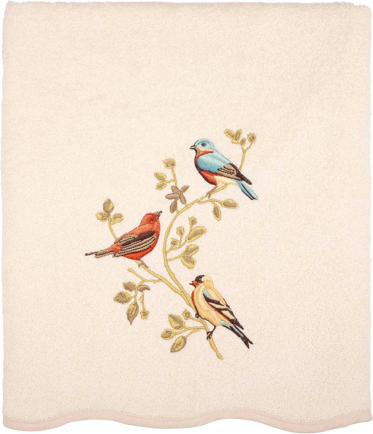 Avanti Linens - 3pc Towel Set, Soft & Absorbent Cotton Towels (Premier Songbirds Collection) | 100% Cotton, 3-Piece
