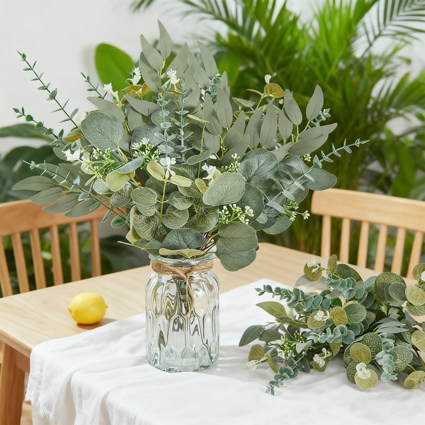Faux Plants / Artificial Eucalyptus Leaves Stems Bulk / Silver / Set of 120