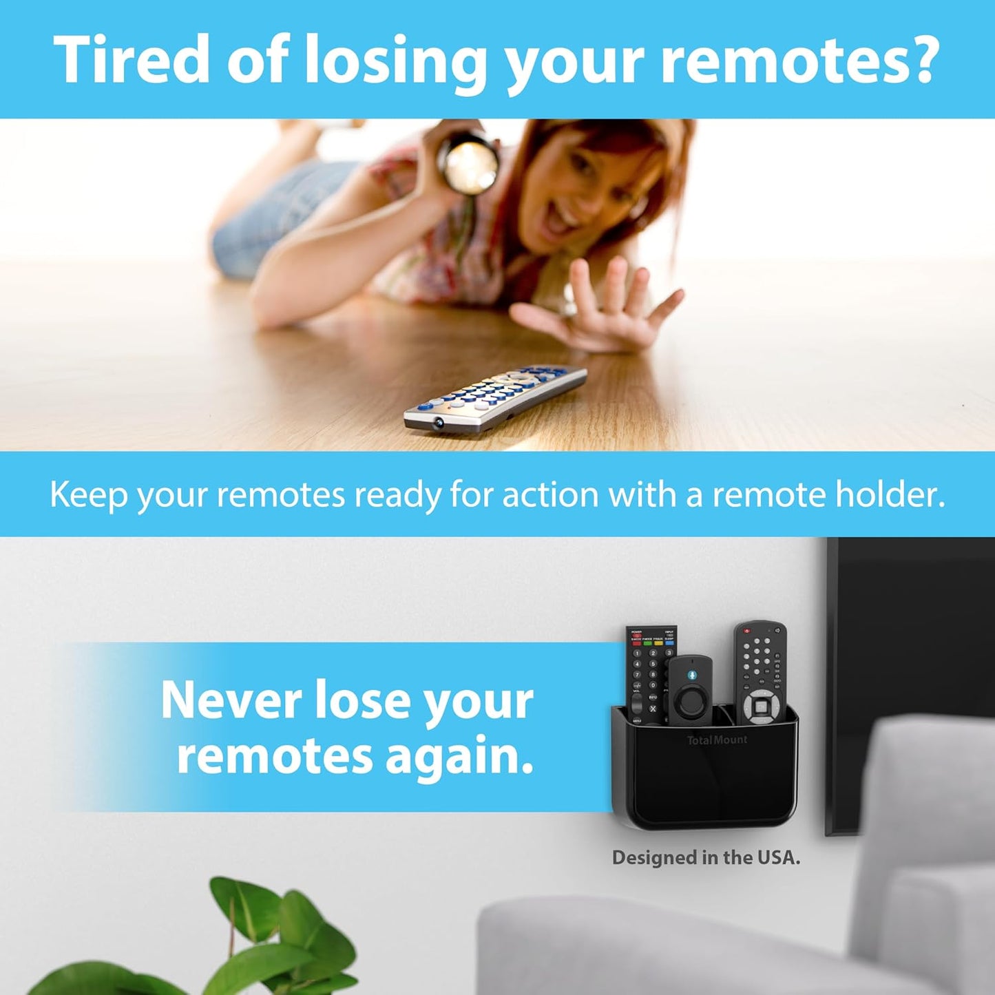 Hole-Free Remote Holder / Standard Black