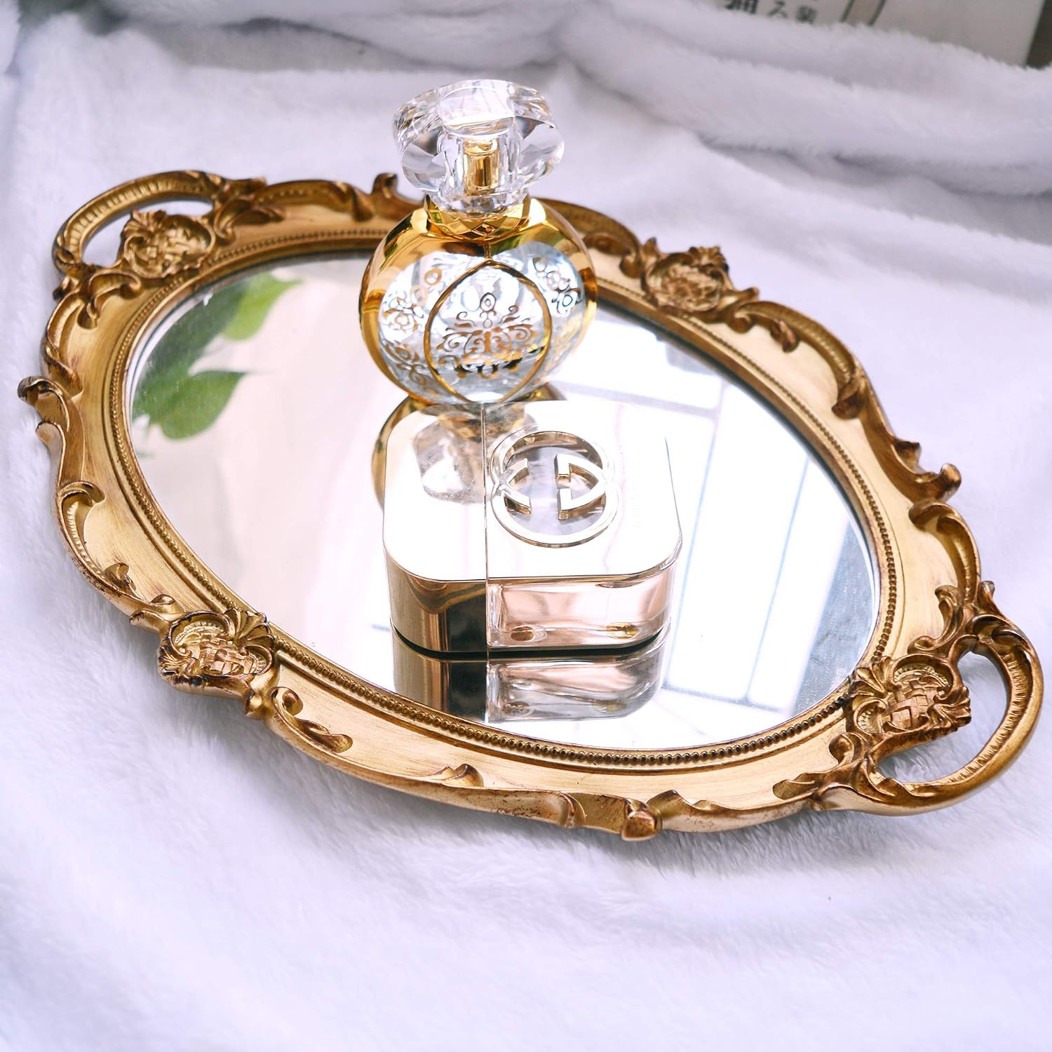 Mirrored Tray / Decorative Mirror for Perfume Organizer Jewelry Dresser Organizer Tray & Display