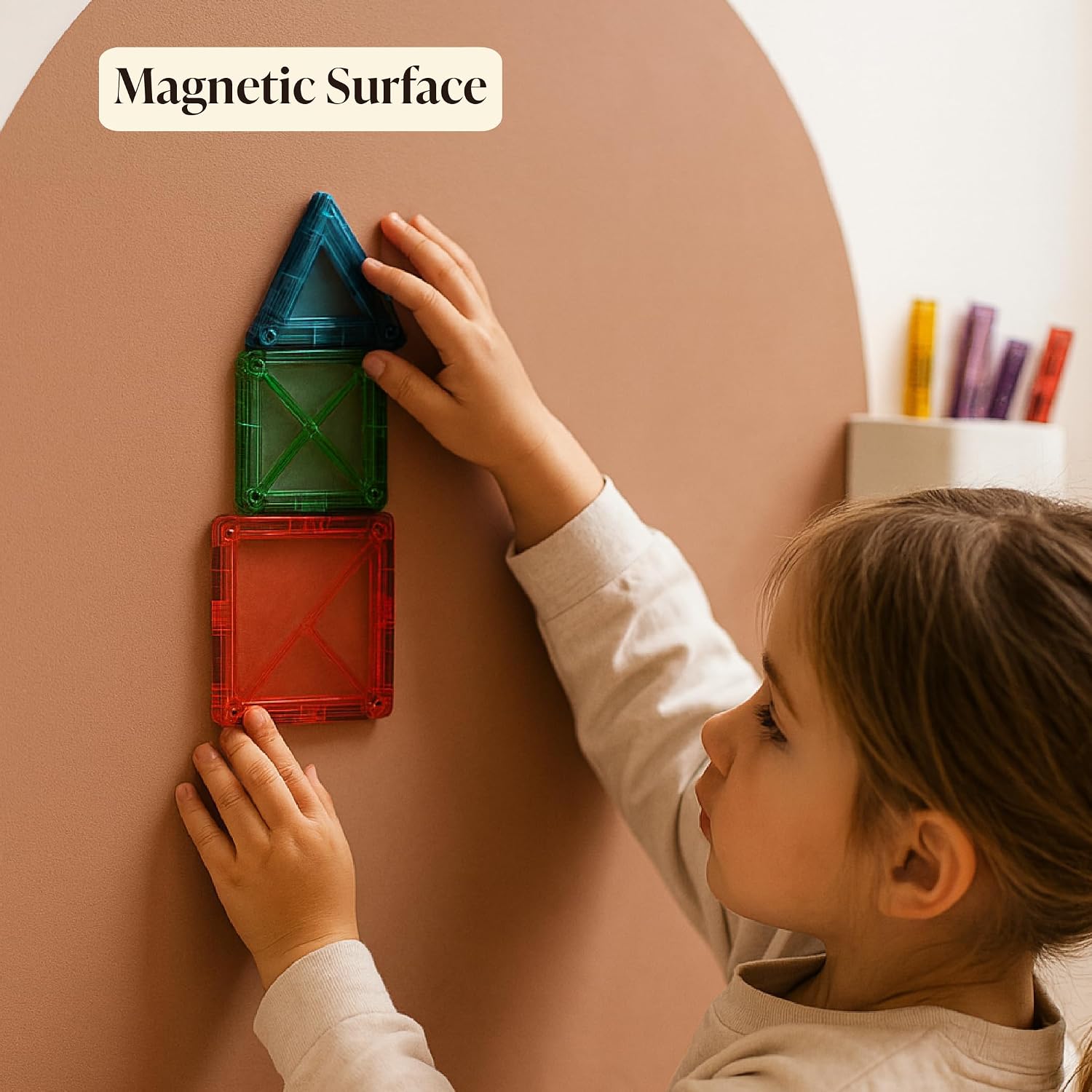 Magnetic Arch Wall Decal / Mocha / 24"W x 39"H