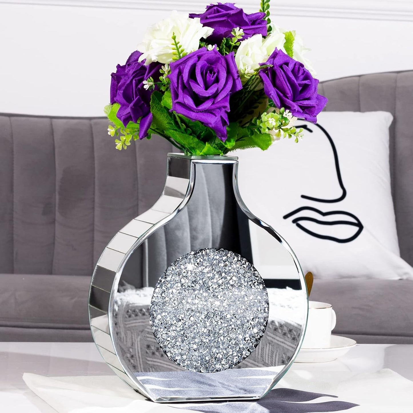Flower Vase Mirror Finish Vases for Decor