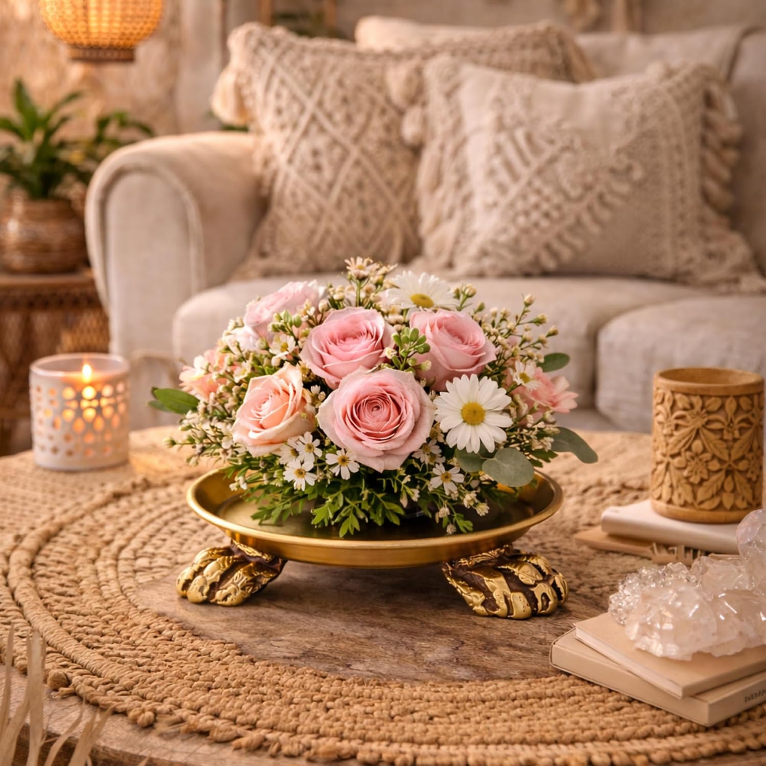Clawfoot Candle Dish / Gold