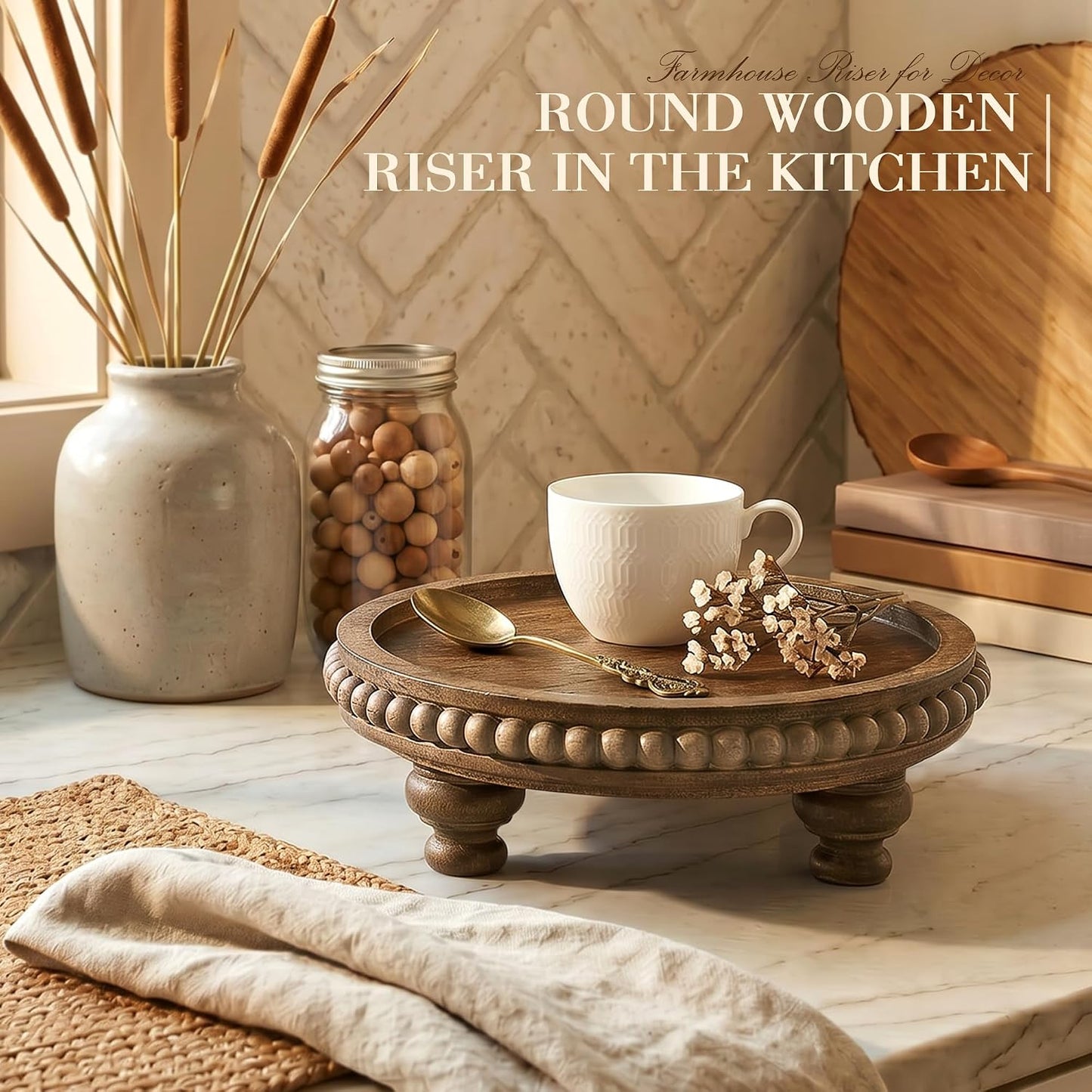 Cake Stand / Perfume Organizer / Brown