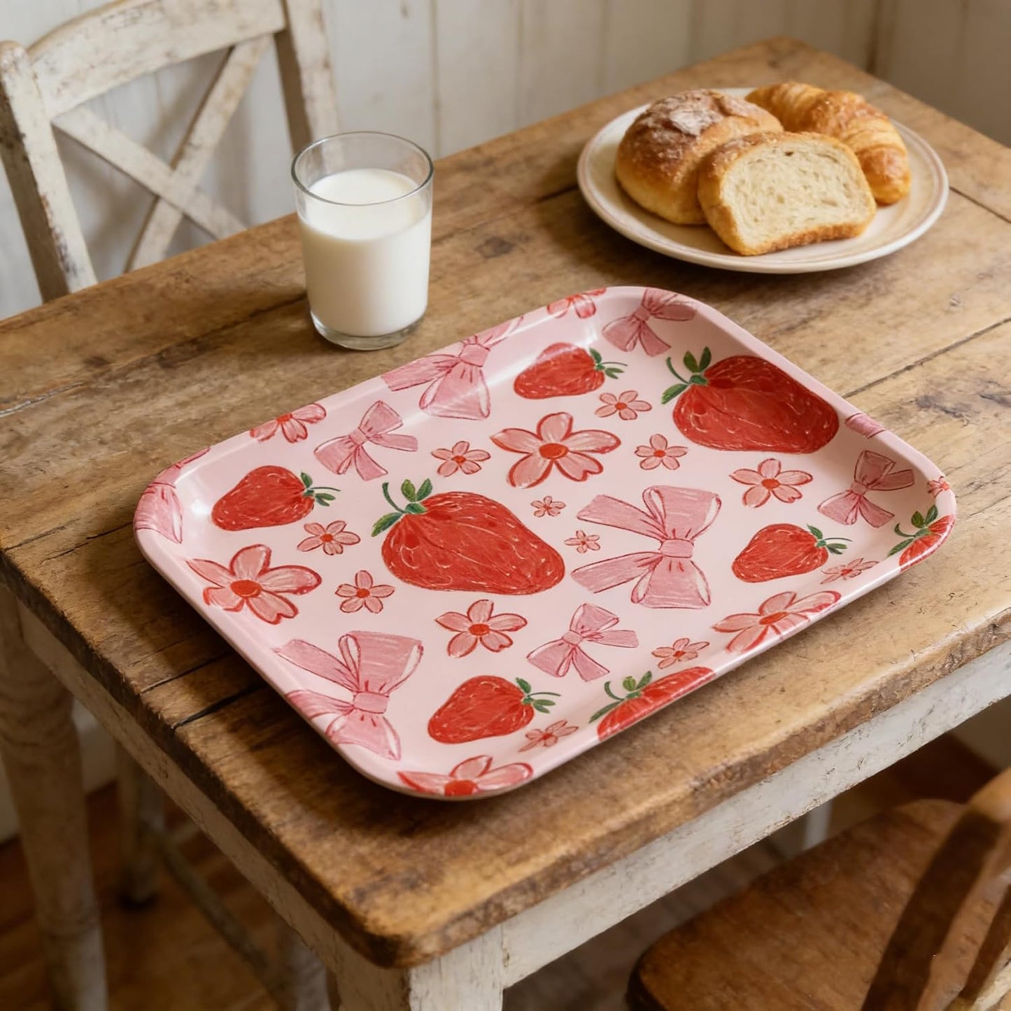 Metal Jewelry Trays Large Decorative Tray / Red
