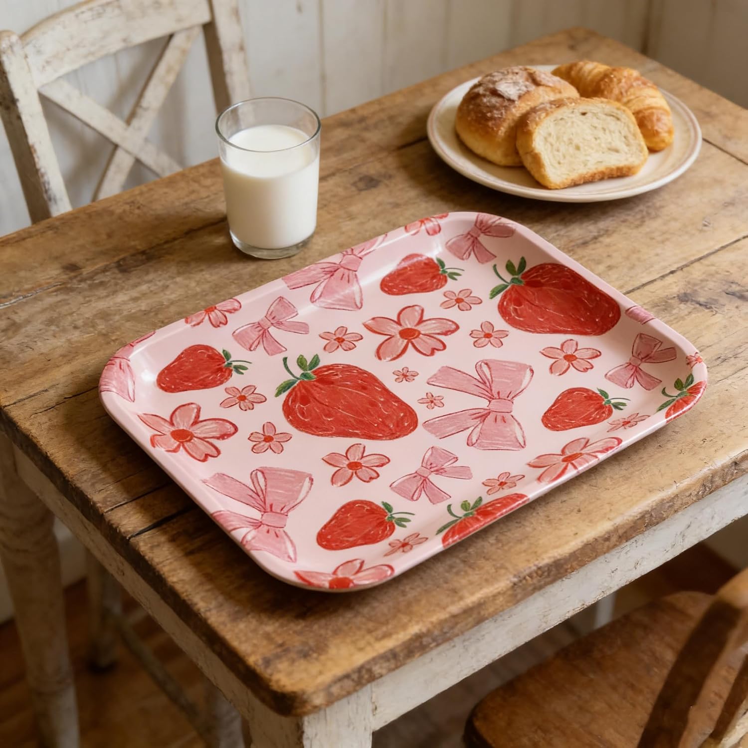 Metal Jewelry Trays Large Decorative Tray / Red