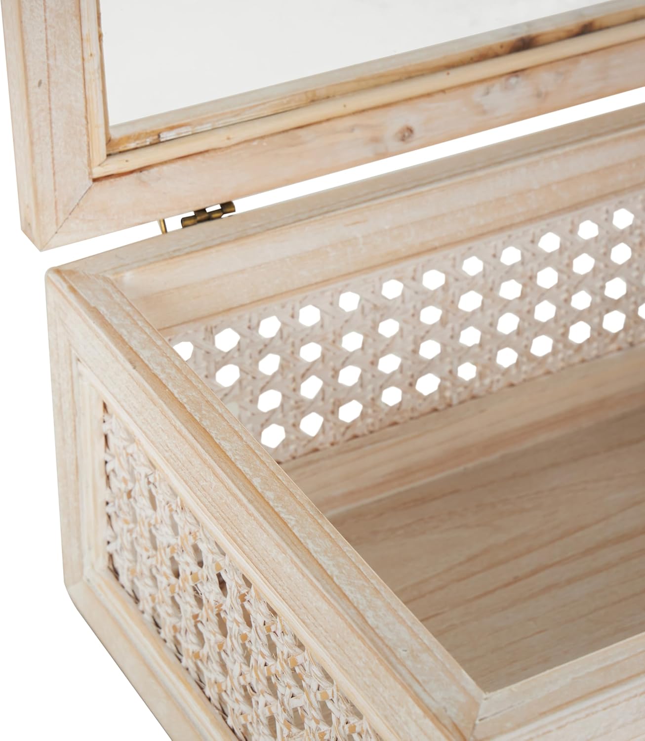 Metal Handmade Decorative Box Woven Storage Decorative Keepsake Boxes / Cream / 14", 12"W
