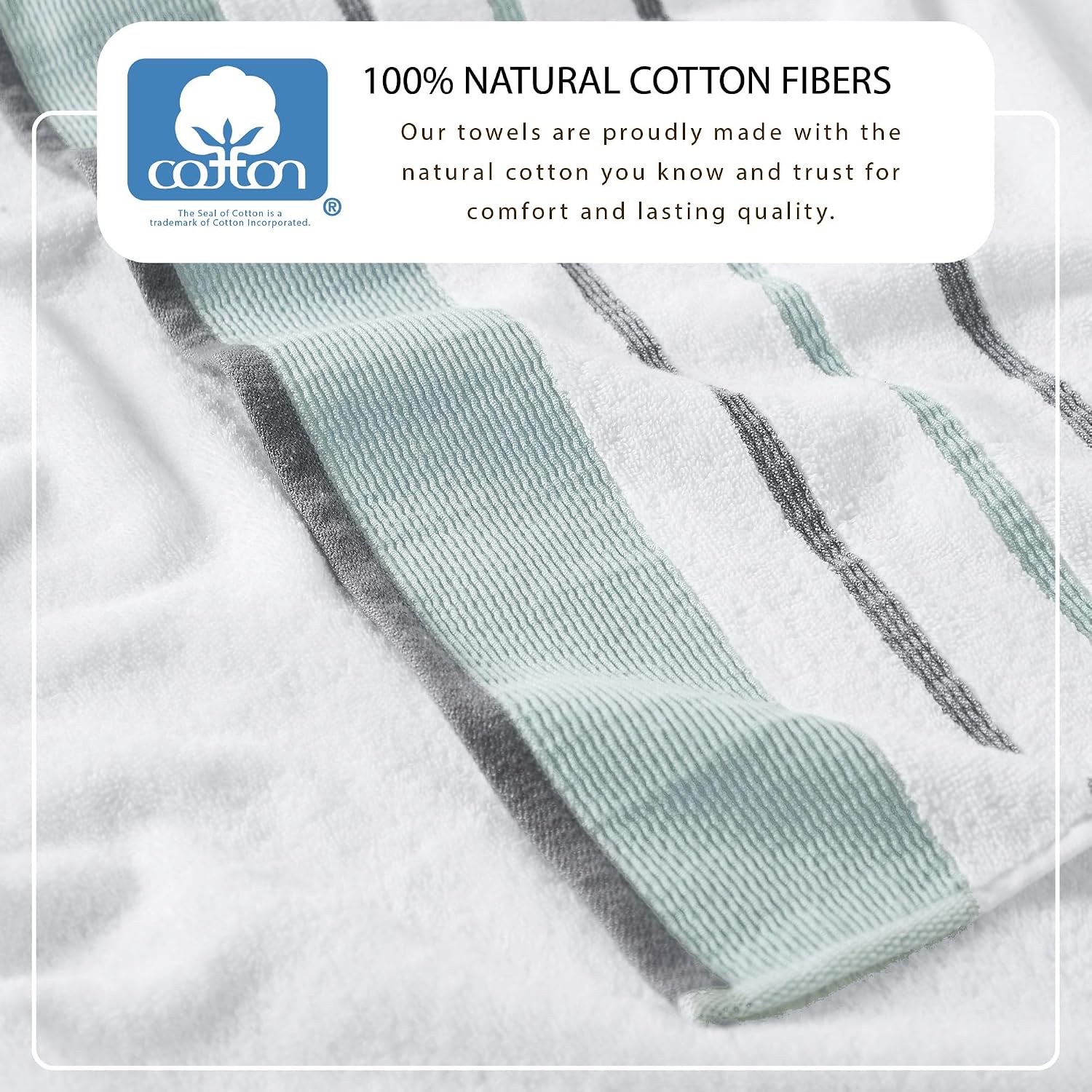 Great Bay Home Decorative Hand Towel Set - Cotton 4 Pack 26x16 Hand Towel Set - Durable Towels for Bathroom Decor