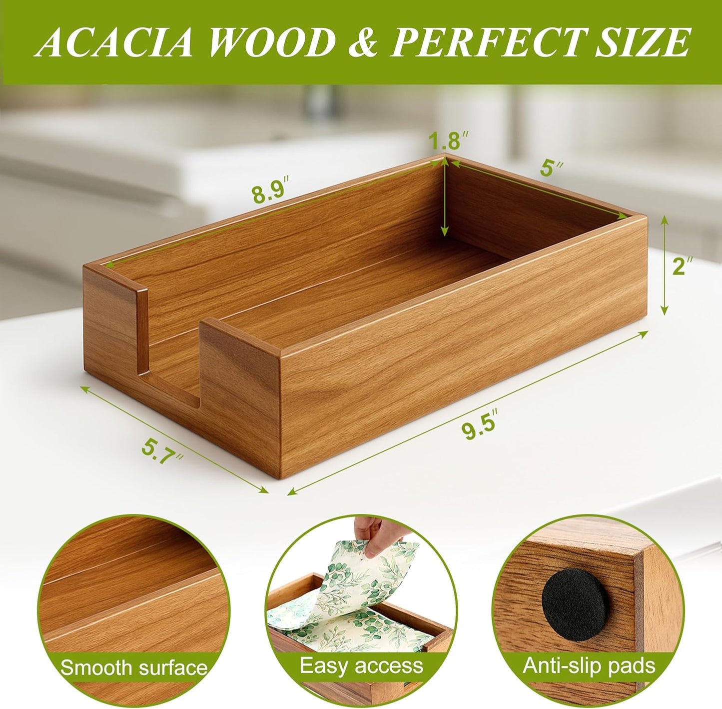 Guest Towels Holder / Acacia Wood