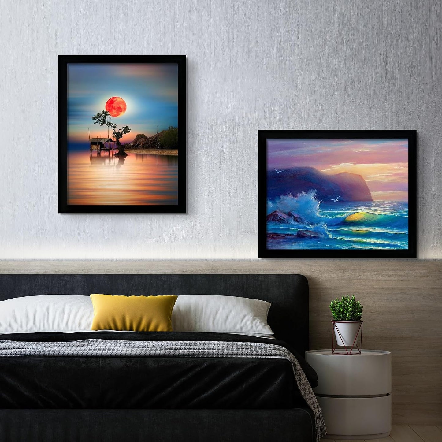 SESEAT 18x24 Frame, Wall Gallery Poster Picture Frame, Black, Pack of 4