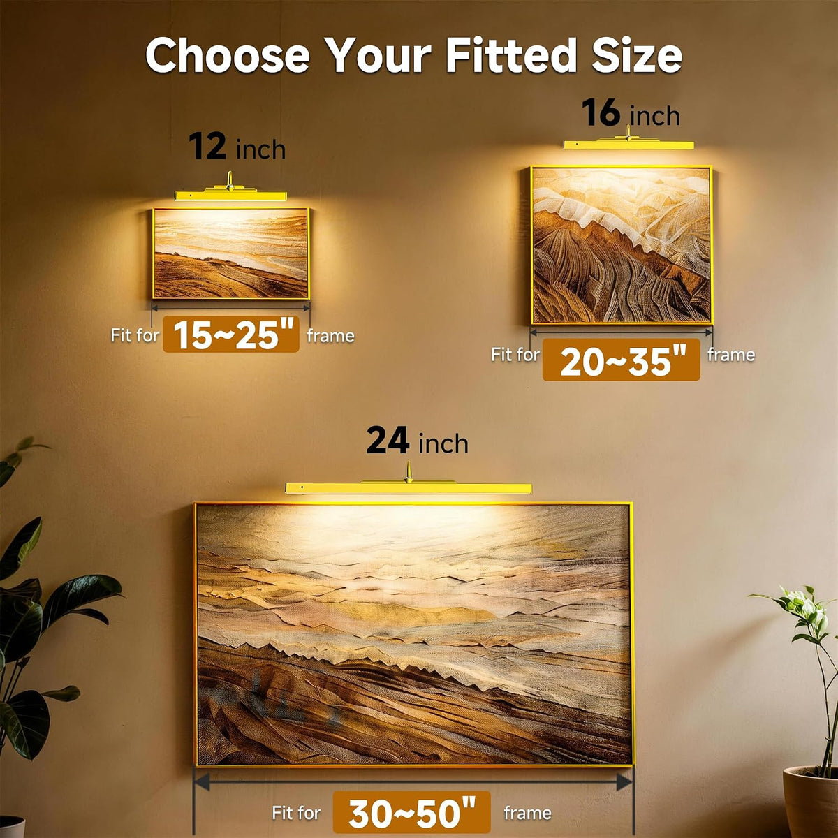 Picture Art Light for Wall,4400mAh Rechargeable Wireless Gallery Lighting,Remote Control Dimmable LED with Timer for