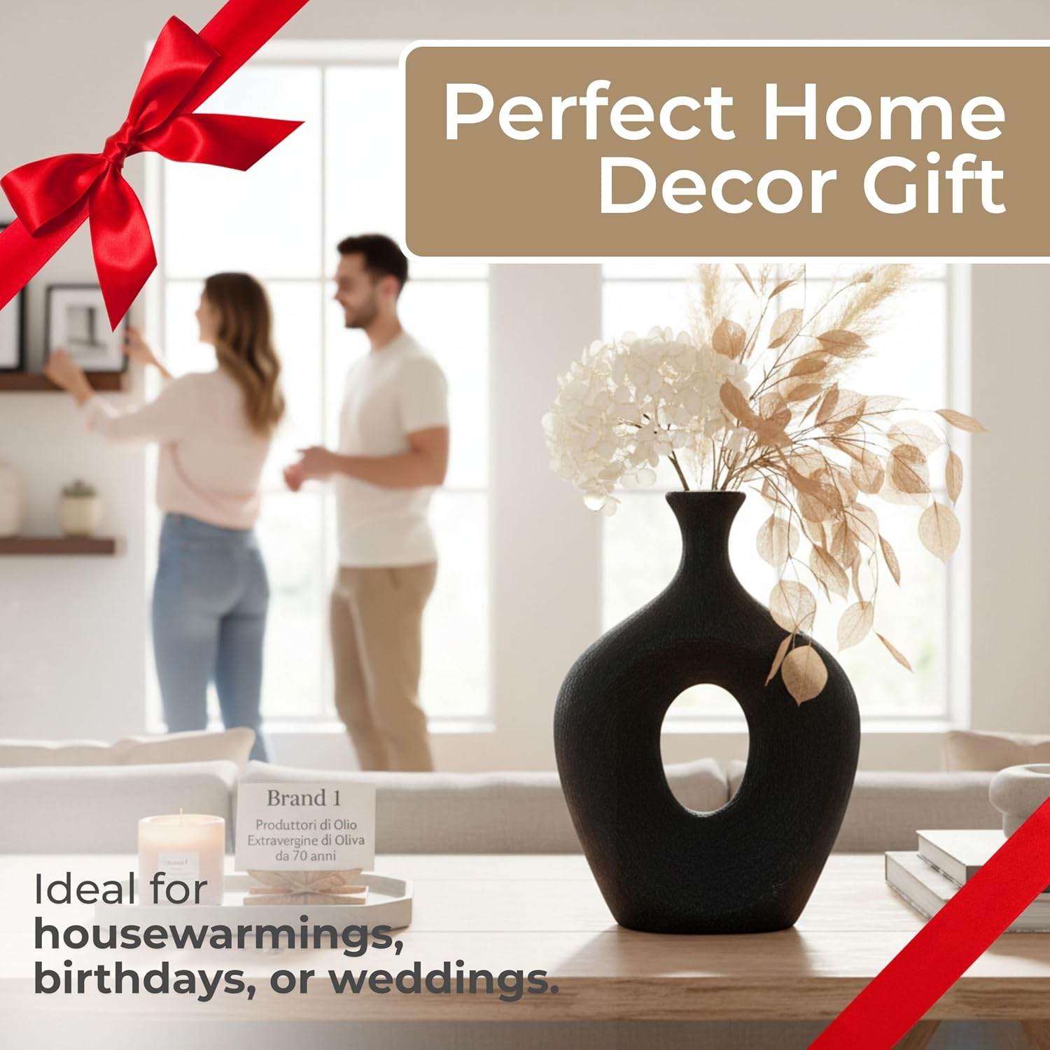 Modern Ceramic Vase / Black