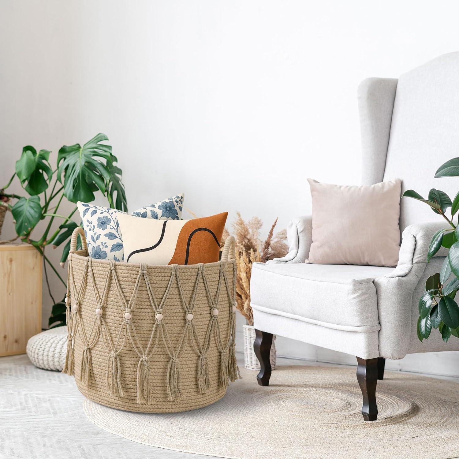 Blanket Basket / Beige
