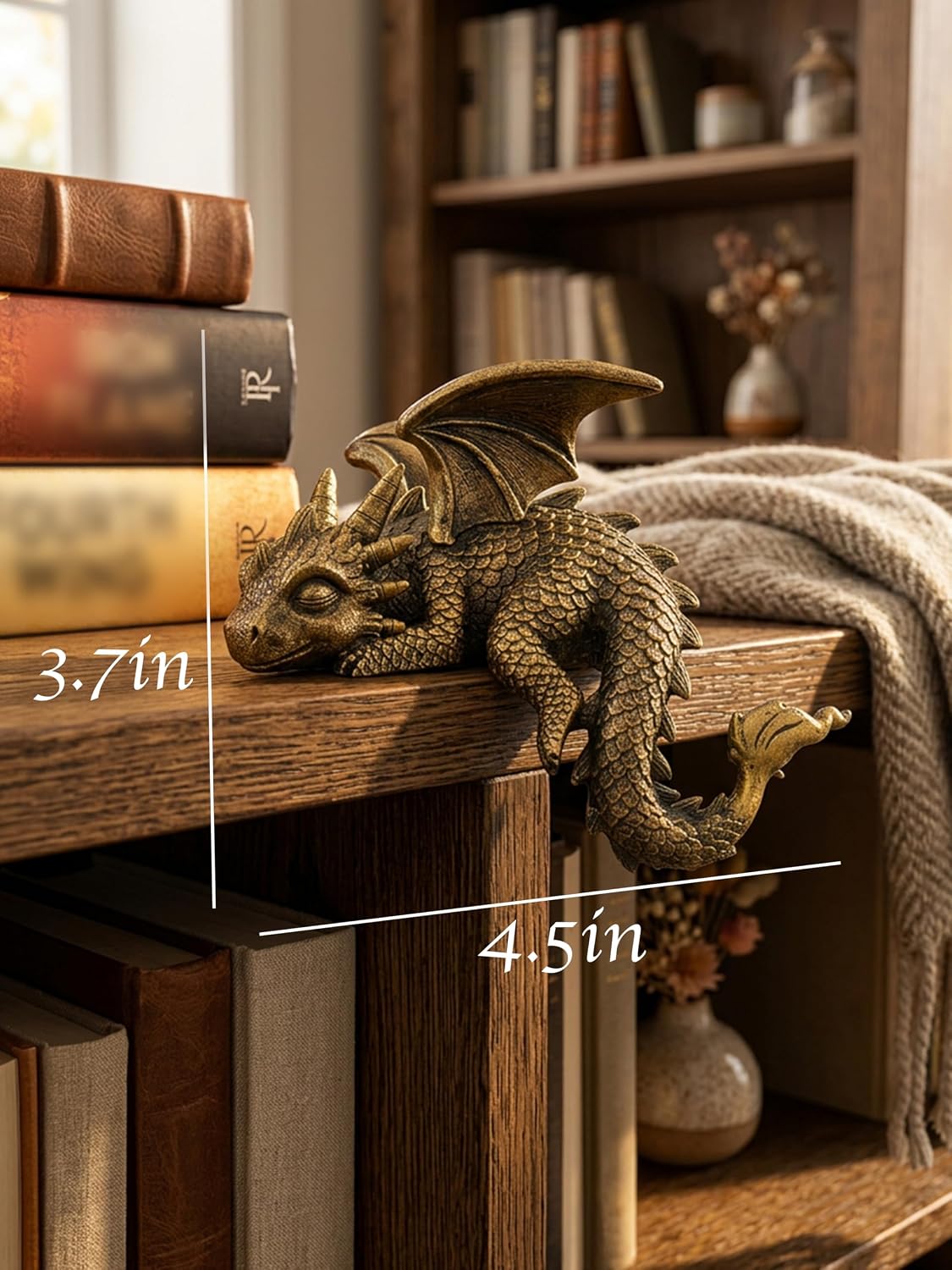 Golden Dragon Statue Decor / Gold