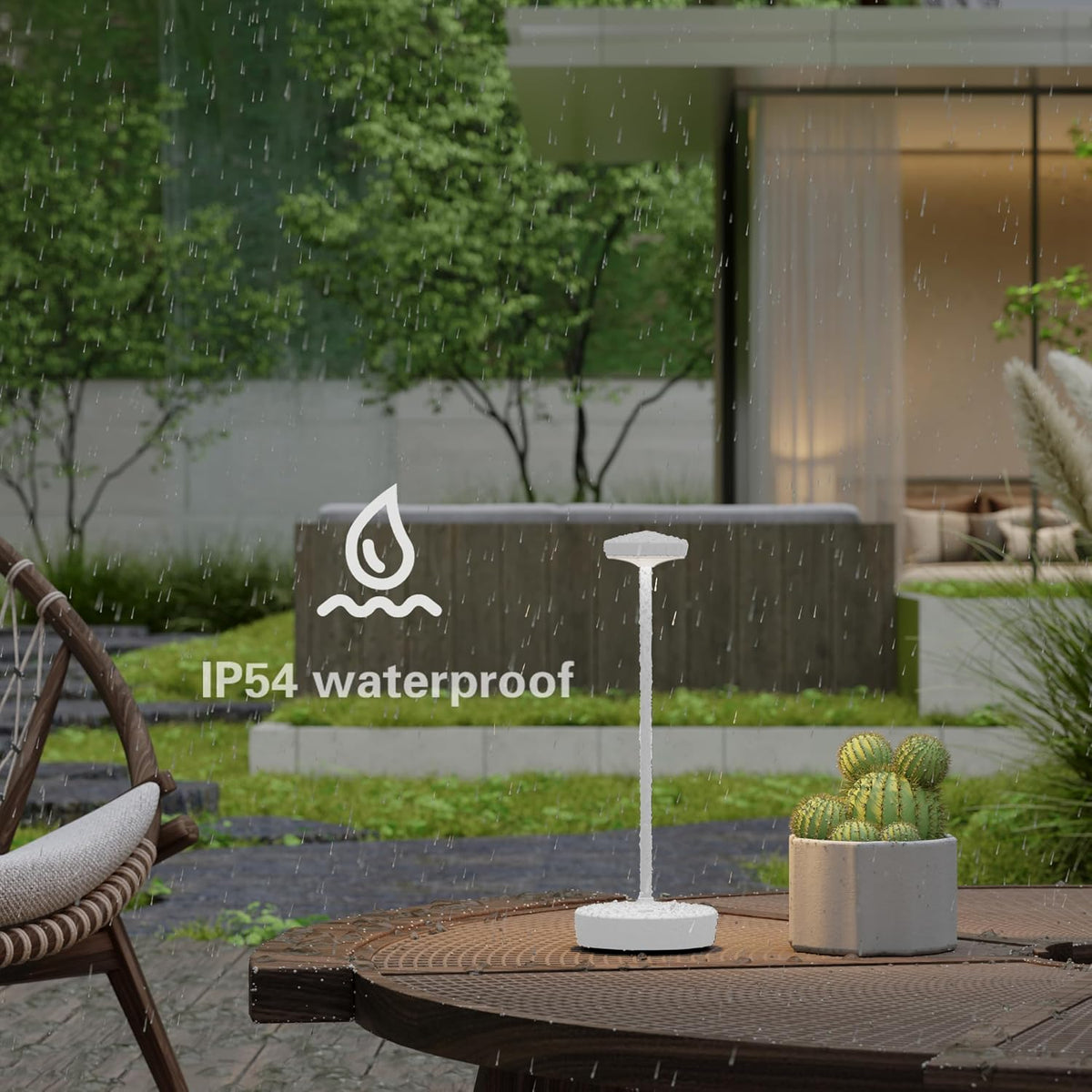LED Cordless Table Lamp,Rechargeable Battery Lights | 3 Levels Brightness with Memory Function IP54 Waterproof Portable