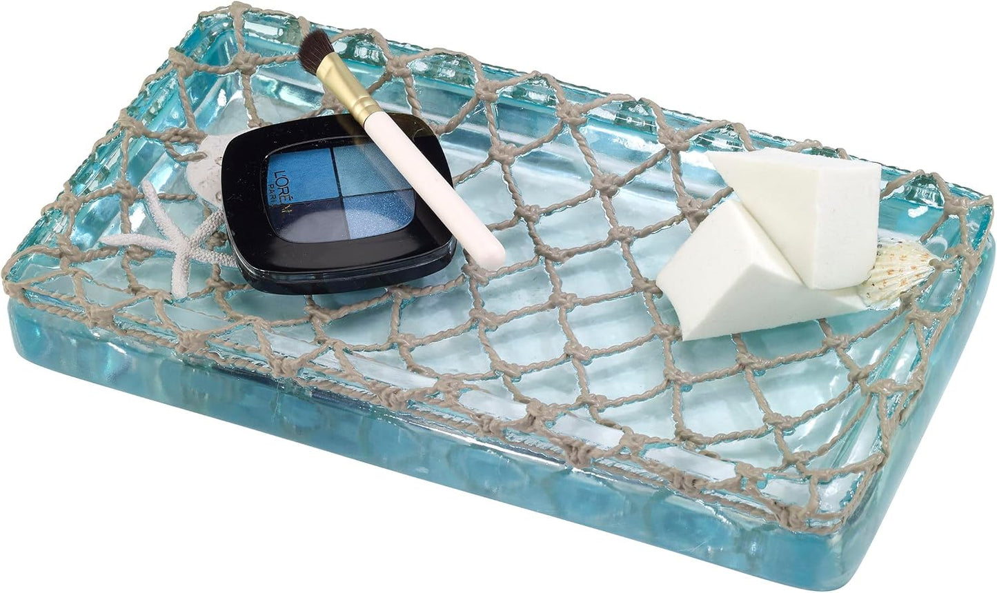 Vanity Tray / Coastal Home Decor / 10 x 5.5 x 1.3