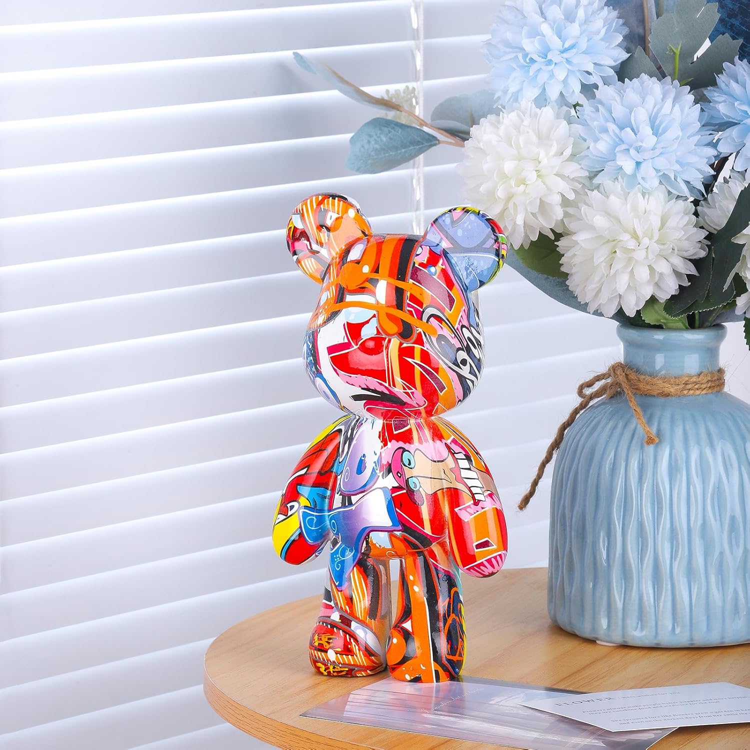 Bear Statue Resin Animal Sculpture / Graffiti