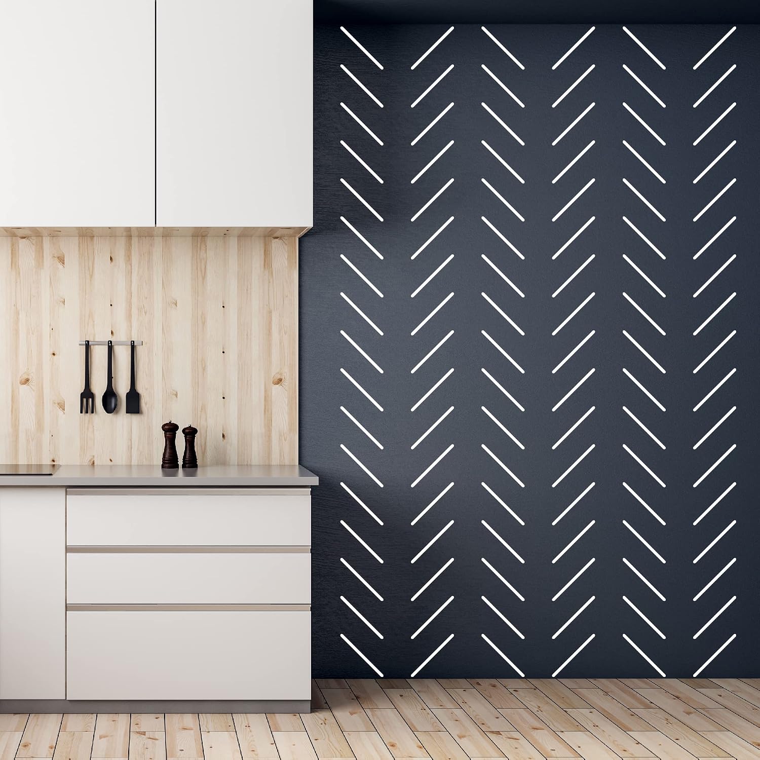 Peel and Stick Modern Boho Wall Stickers / White