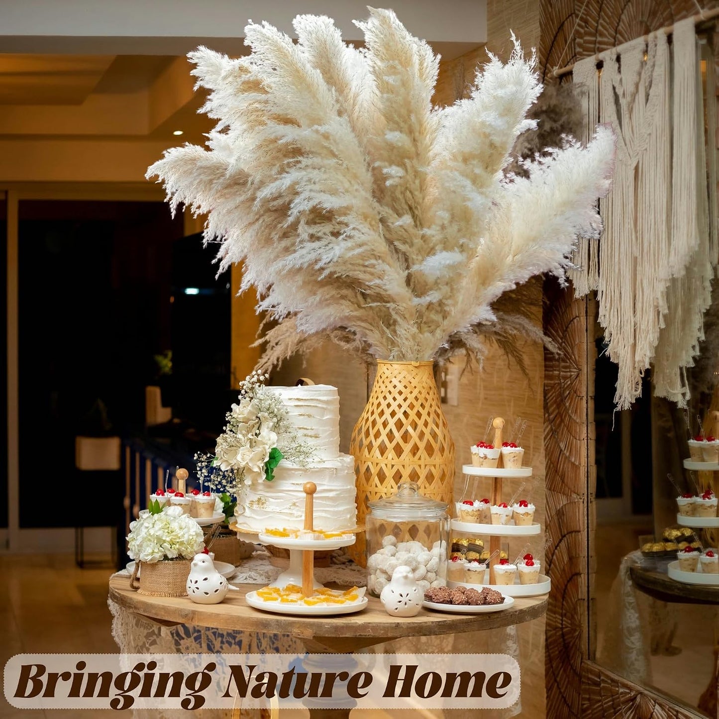 Floor Plants / Tall Pampas Grass for Floor Vases / Set of 40