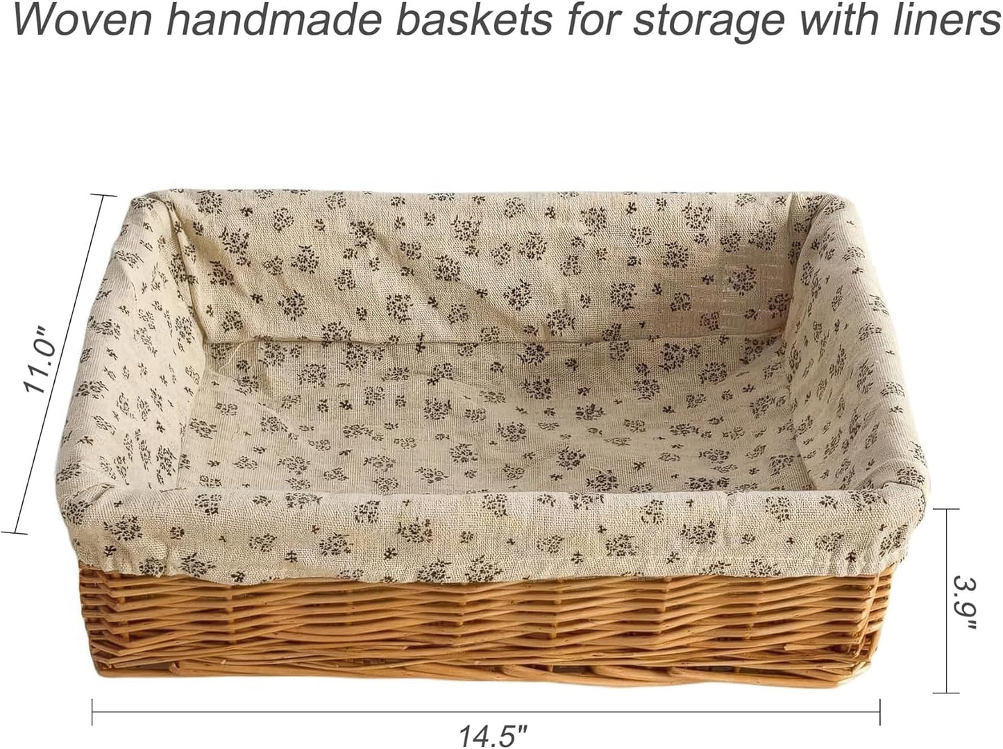 Woven handmade baskets for storage