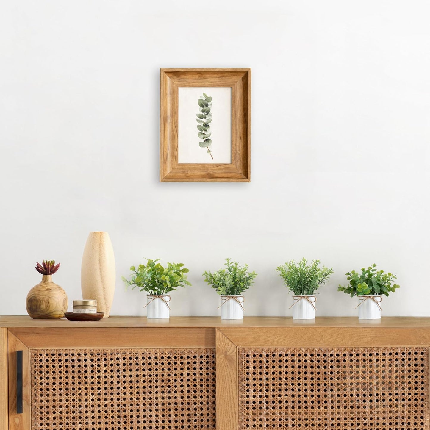 4 Packs Small Fake Plants in Farmhouse Galvanized Pots Table Centerpiece Mini / White / Mini-6"h