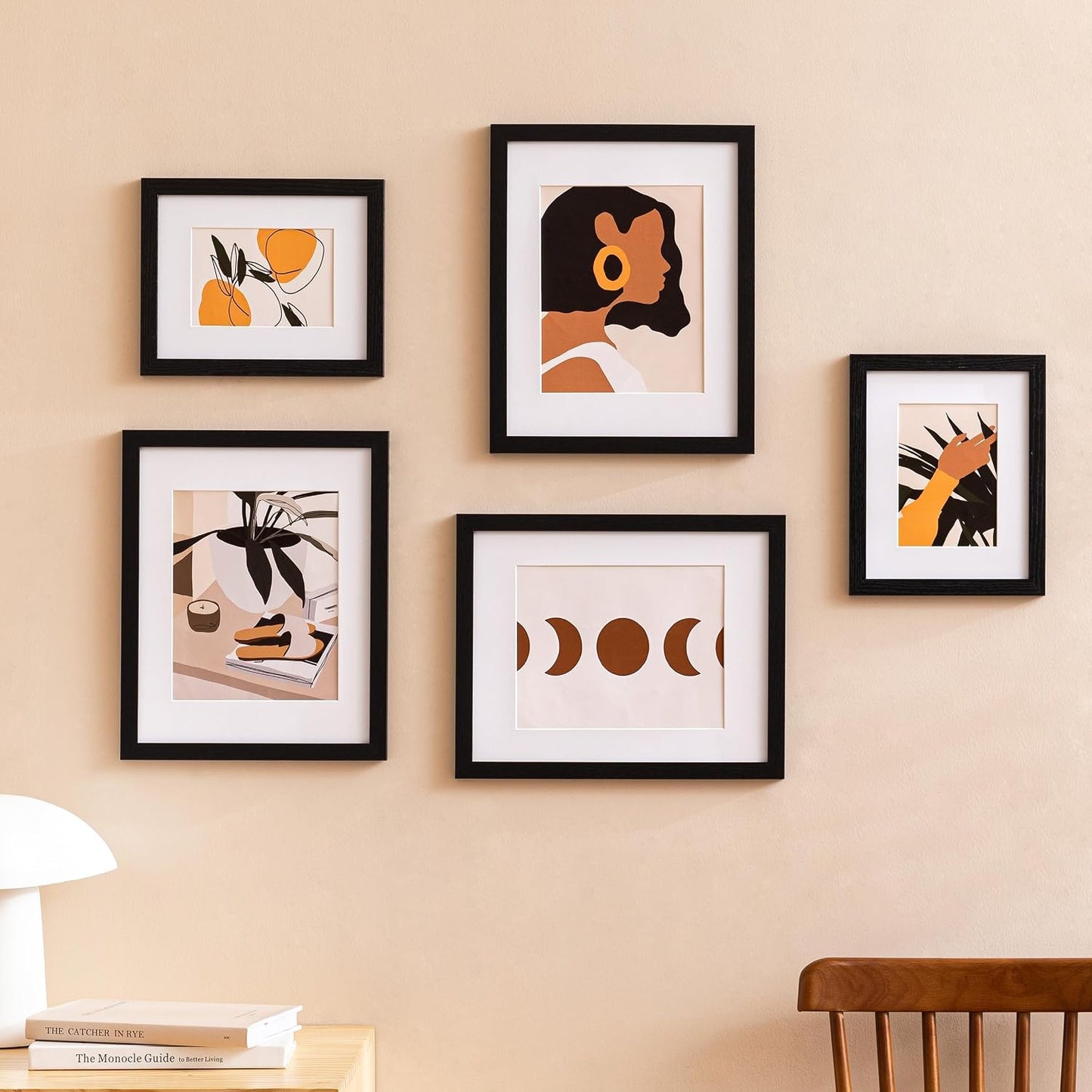 eletecpro 9x12 Picture Frames, Acrylic Cover, Black, Set of 10 | Display Photo 6x8 with Mat or 9x12 without, Horizontal