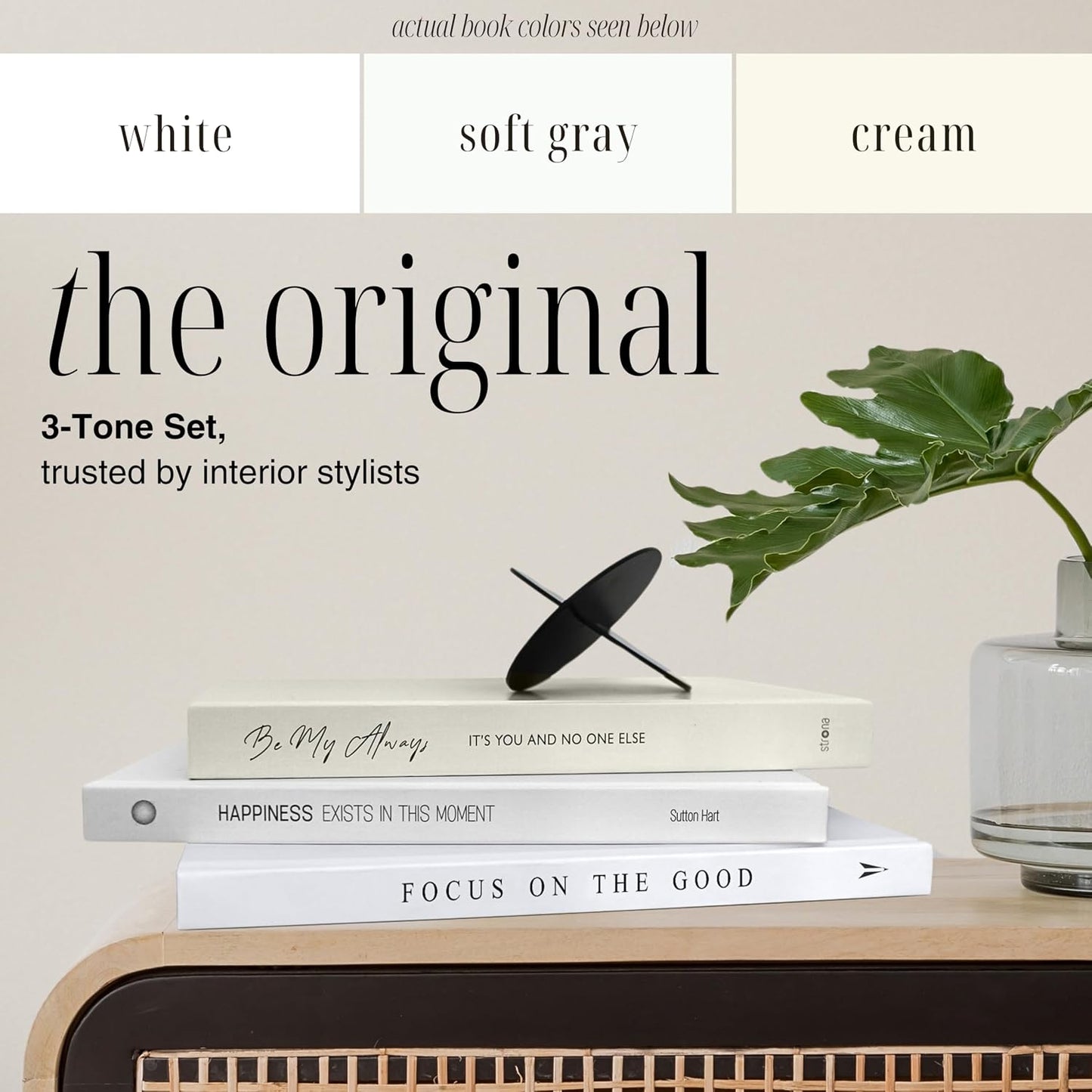 Book Decor Set / 3 Real Decorative Books