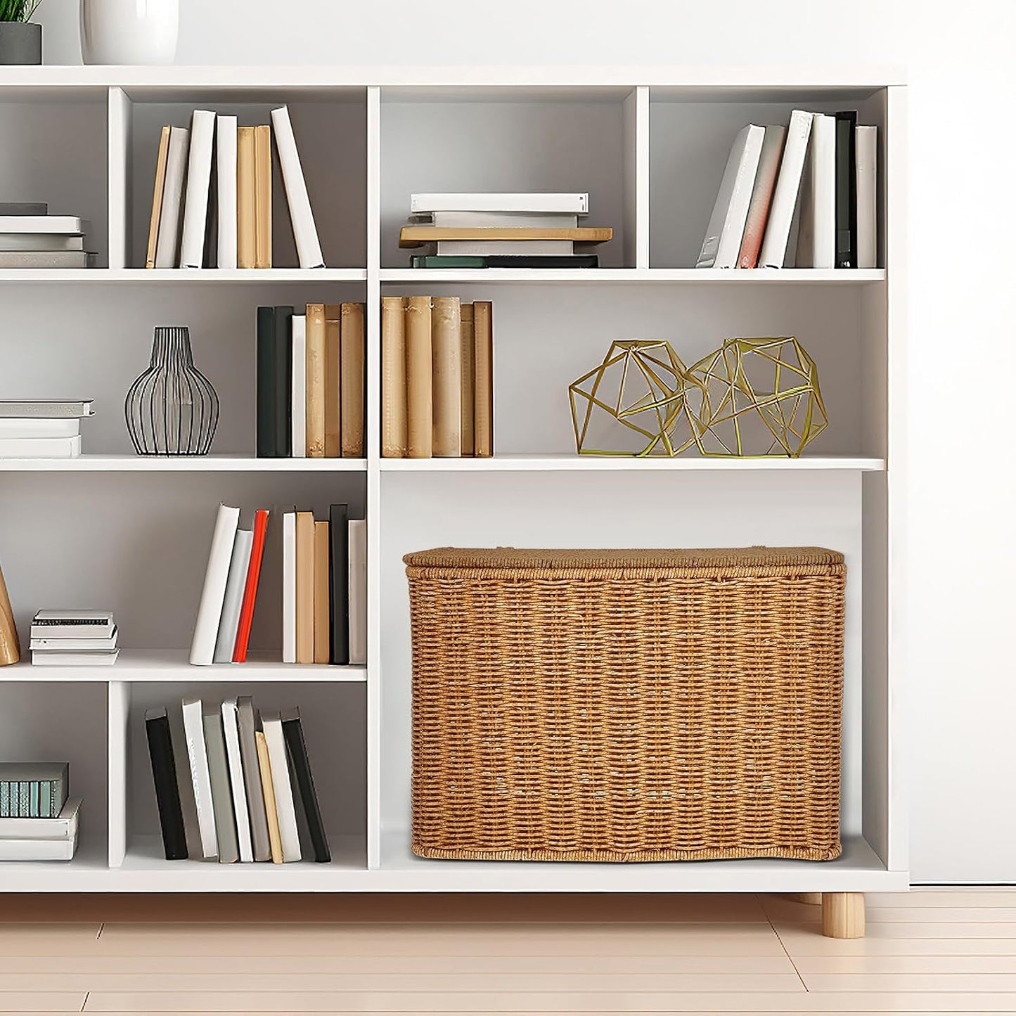 Narrow and Tall Storage Box Woven Storage Basket / S