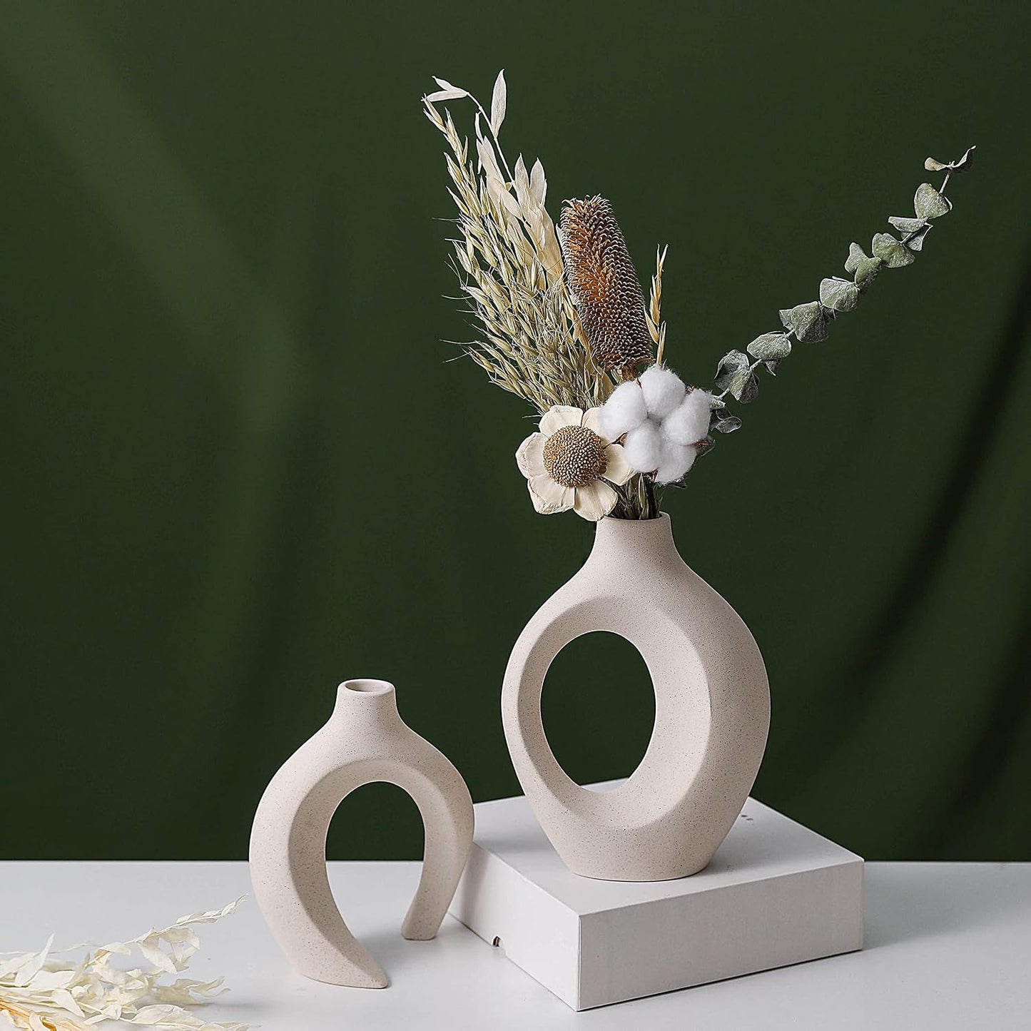 Ceramic Vase Set / White