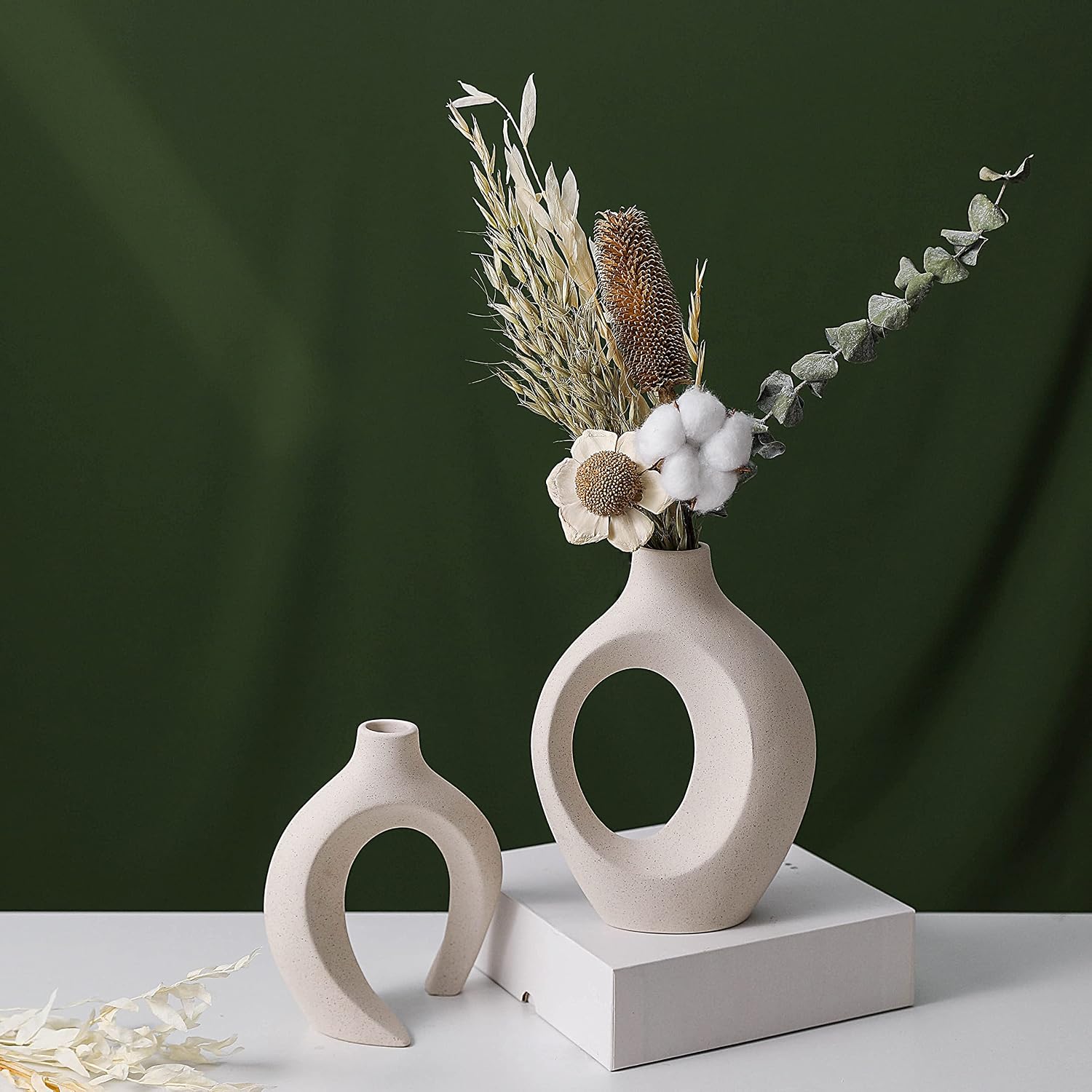 Ceramic Vase Set / White