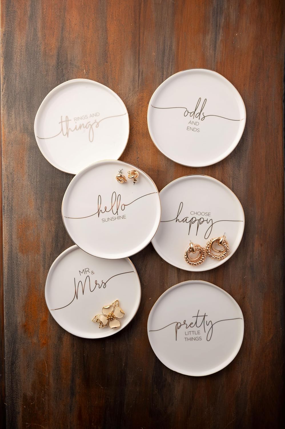 Sentiment Trinket Trays / Jewelry Dish Tray for Rings Bracelets Necklace