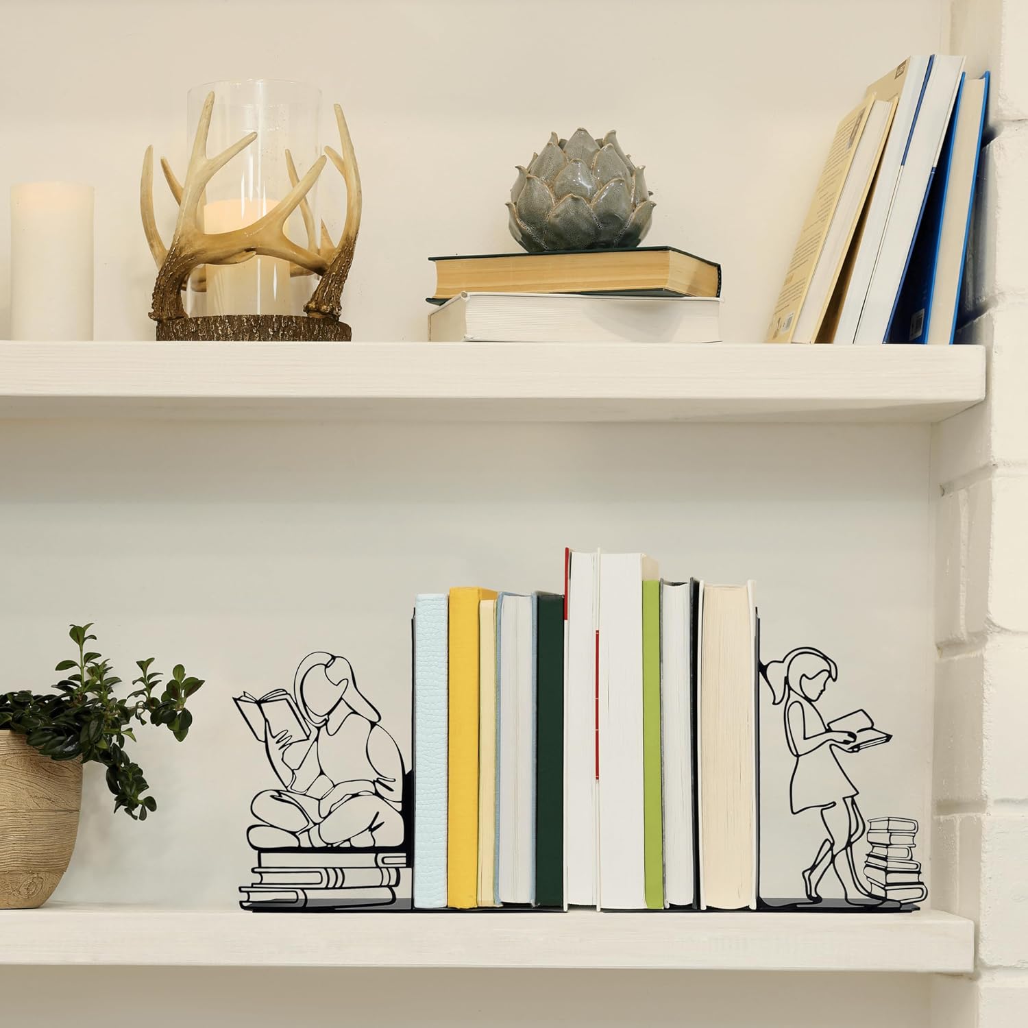 Durable Metal Book Holders / Black / 6.3 x 4.5 x 1.2