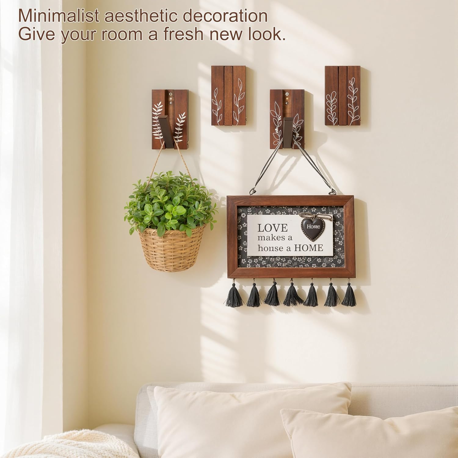 Rustic Folding Wall Hooks / Pattern A / Set of 2
