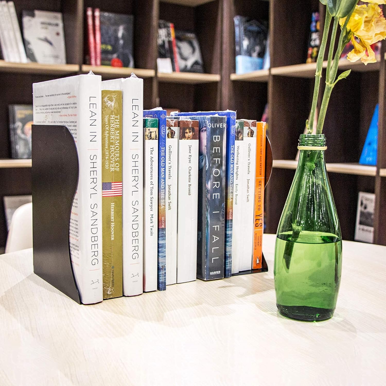 Metal Bookends for Heavy Books / Black