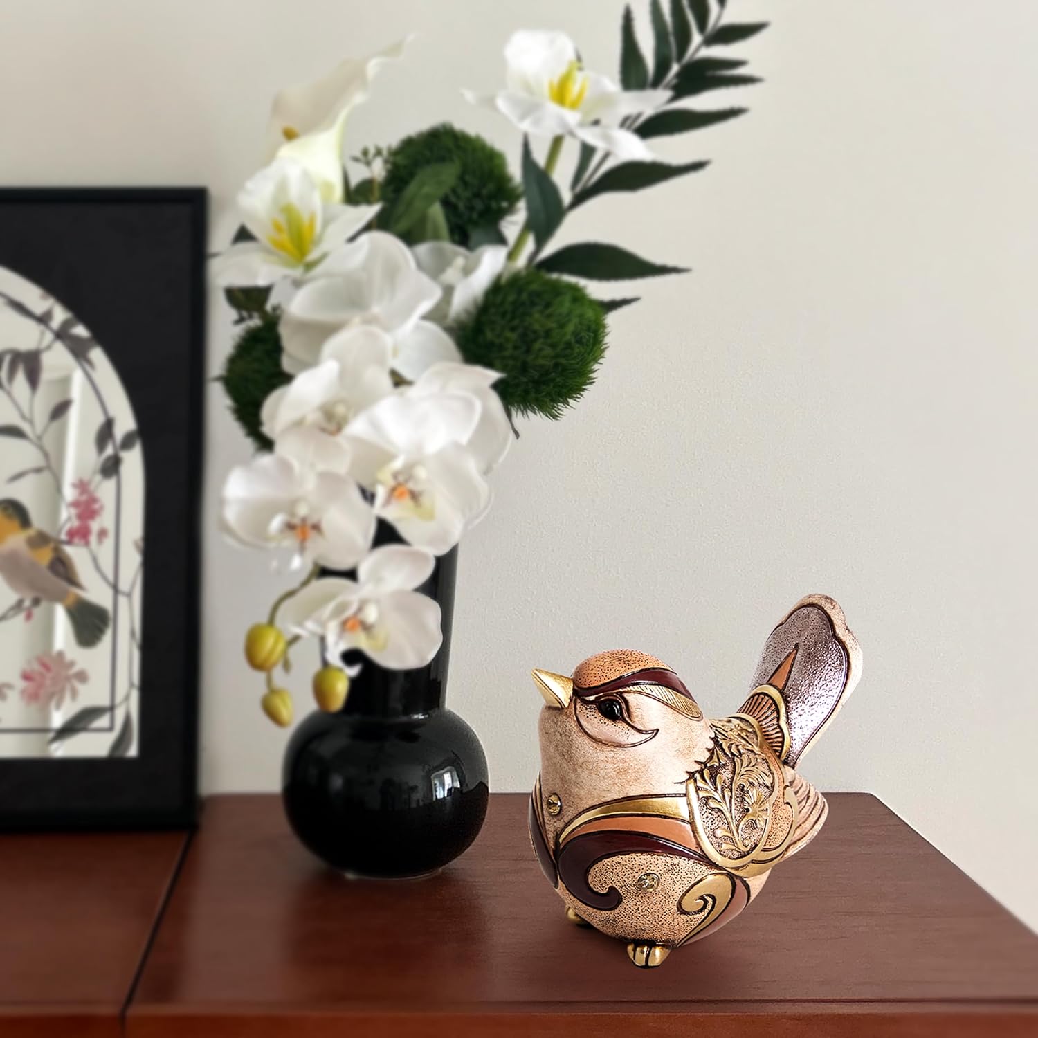 Bird Figurines / Bird Statue Sculpture / Brown