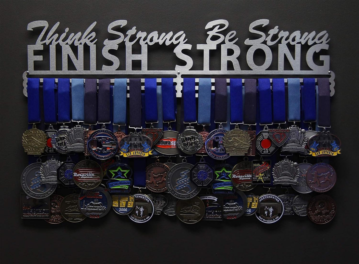 Allied Medal Hangers - Think Strong, Be Strong, Finish Strong - Multiple Variations Offered - Medal Award Holder