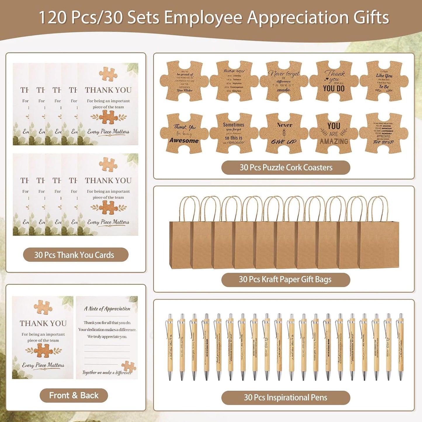 / Employee Appreciation Gifts Set / Set of 120