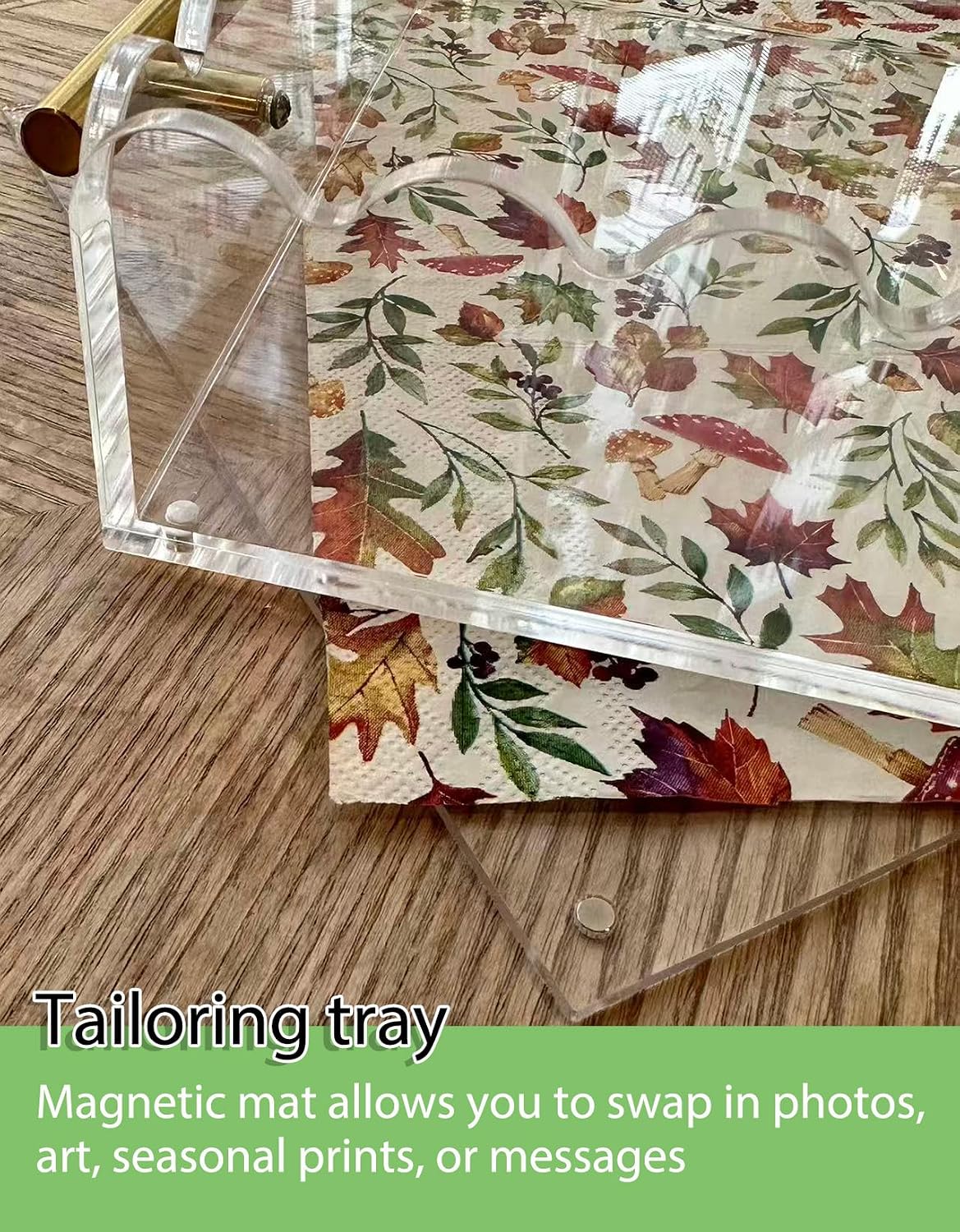 Scallop Acrylic Tray / 12 x 10 x 2.8