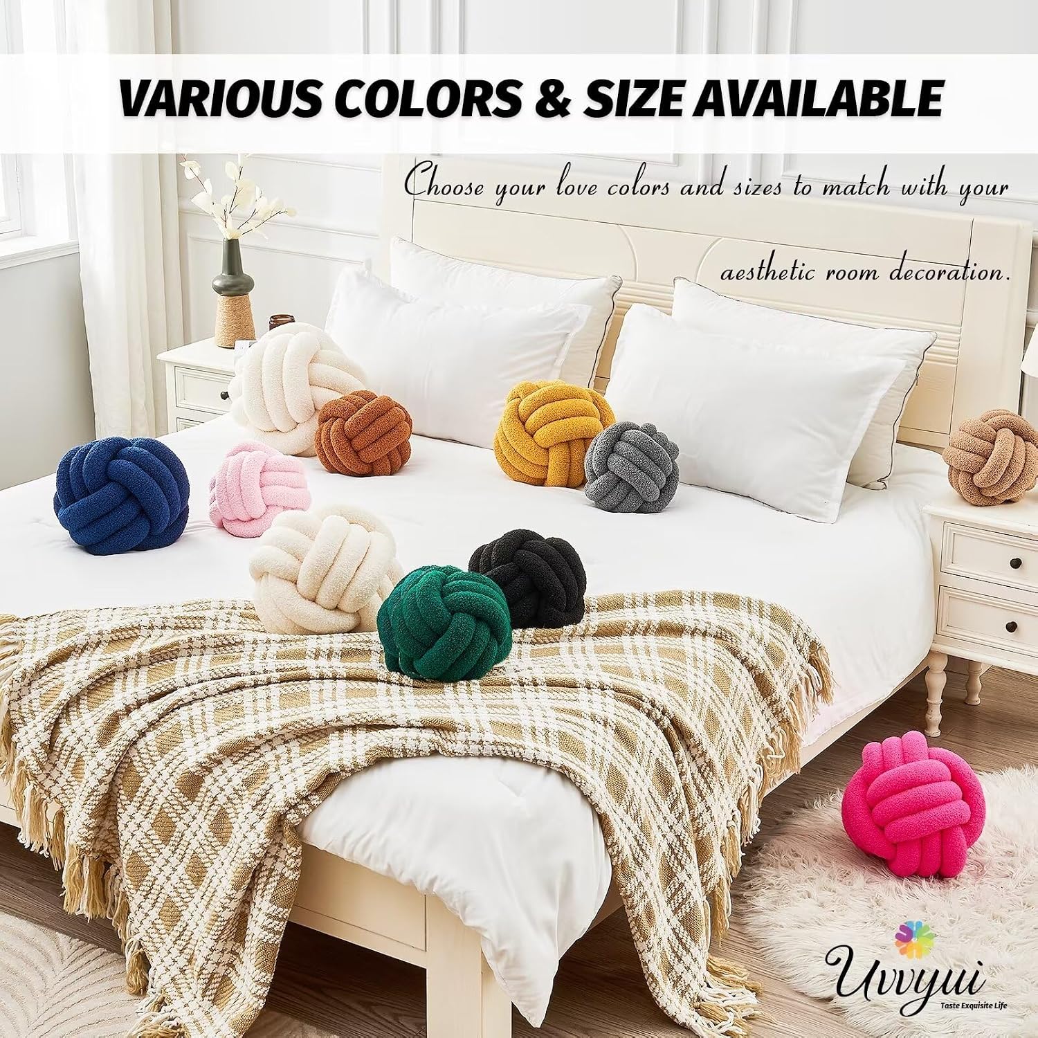 Knot Pillow Ball / Black / Small