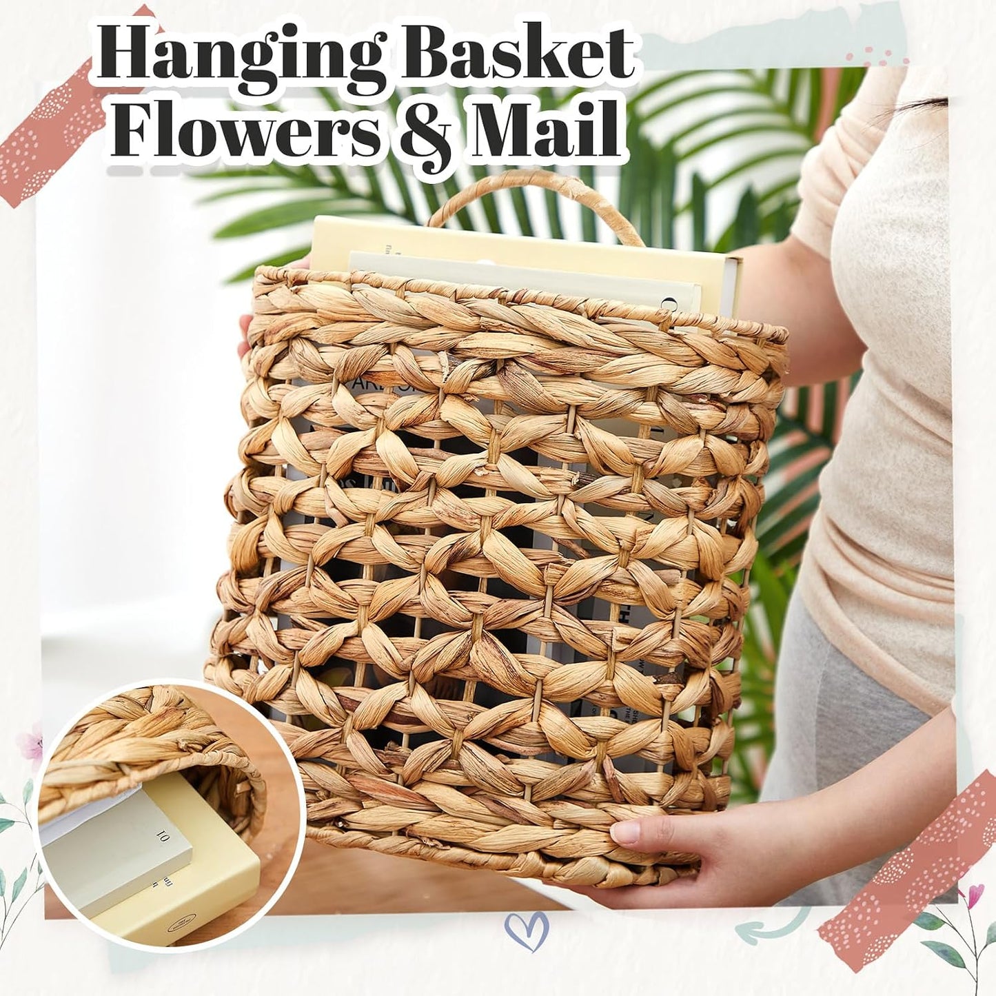 Wicker Decorative Baskets / Rustic / Natural / Set of 2