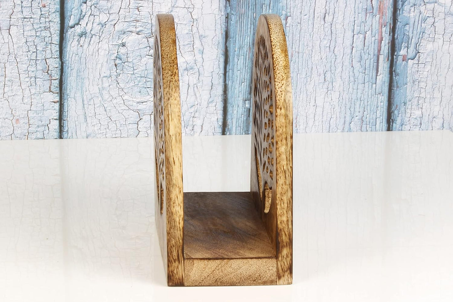 Wooden Upright Napkin Holders / White