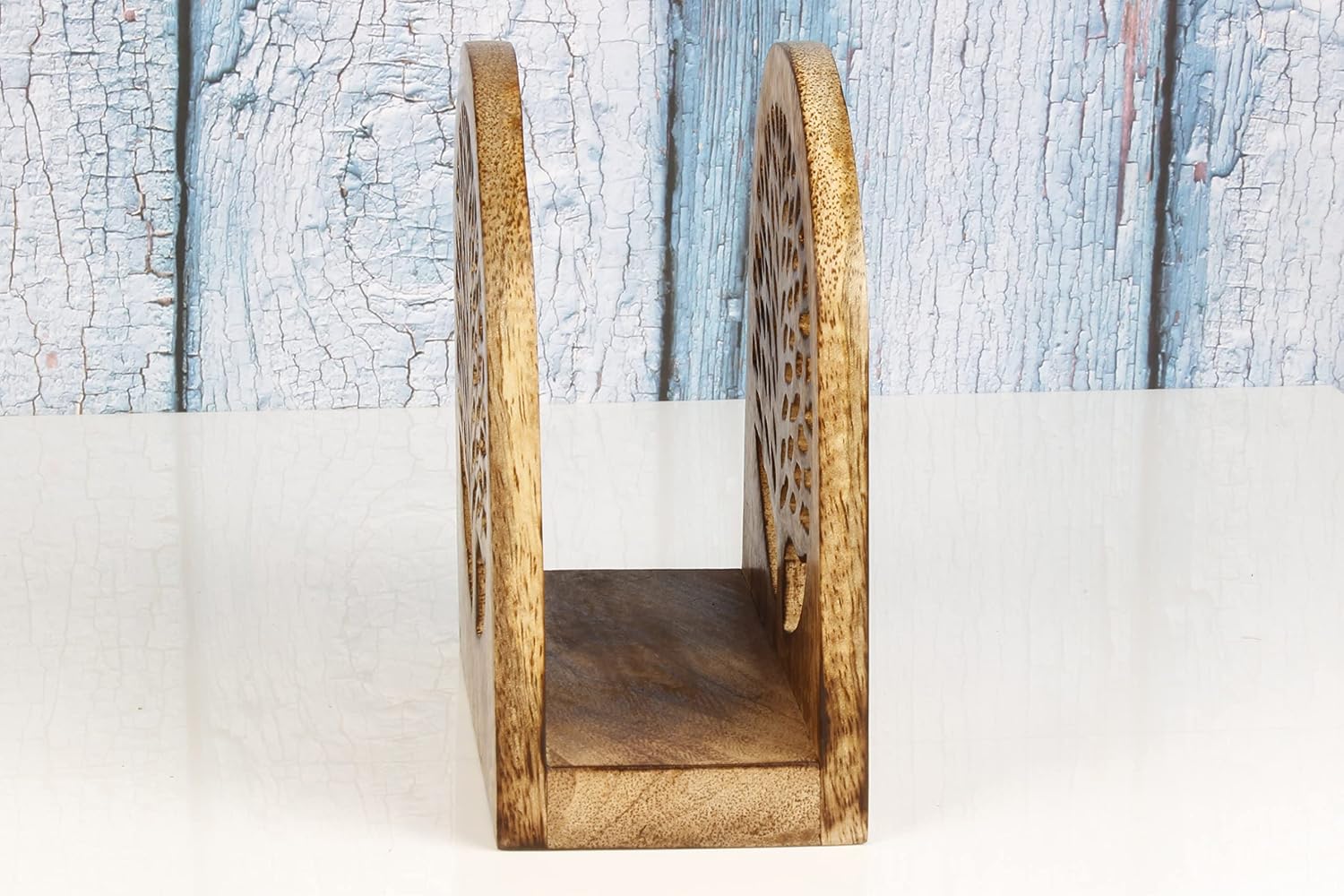 Wooden Upright Napkin Holders / White