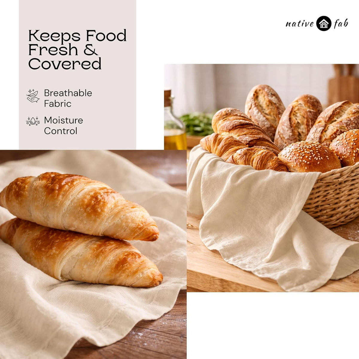 Native Fab Flour Sack Towels 24 Pack, 100% Cotton [18x28 Inches] Highly Absorbent, Premium Quality Cloth, Machine