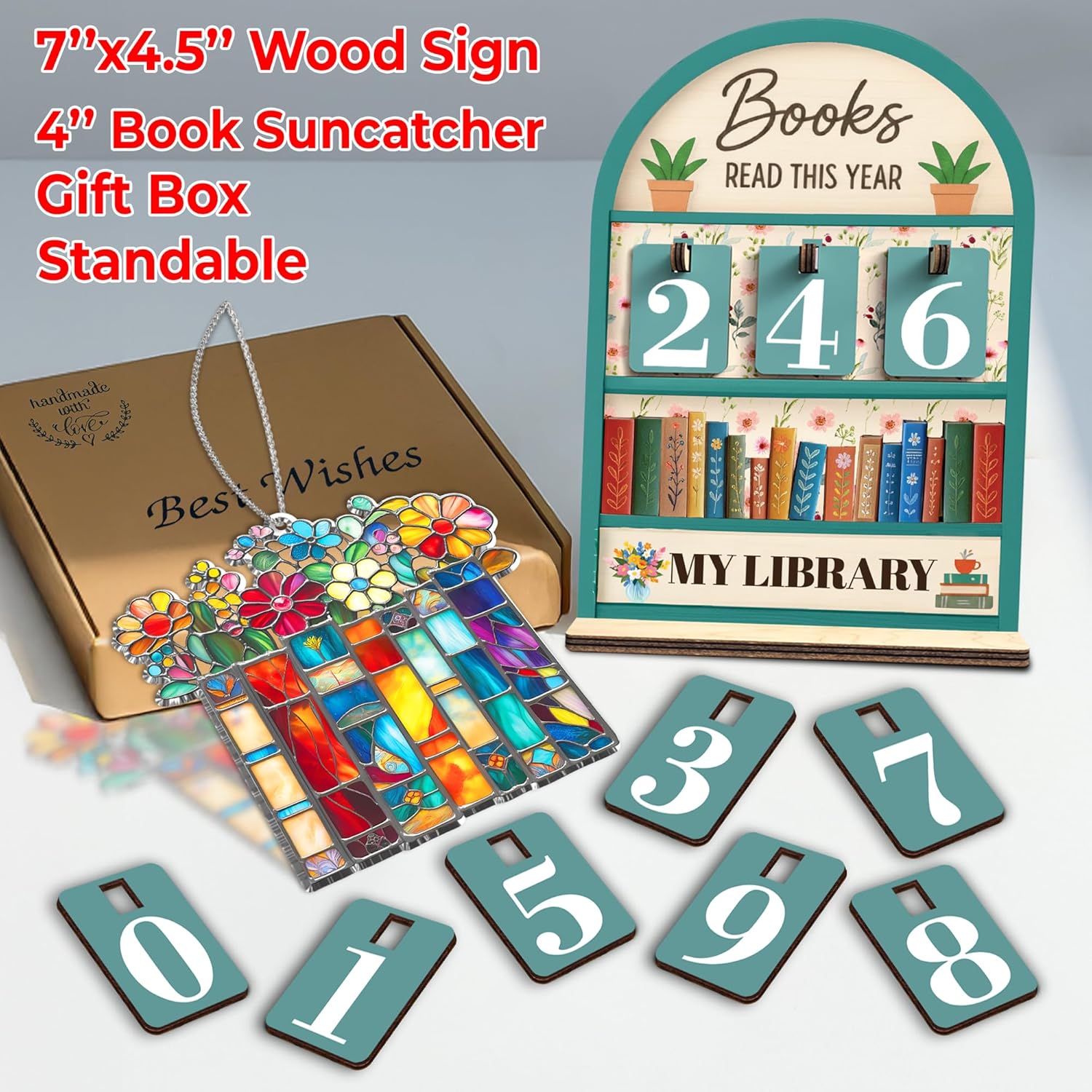 Book / Book Suncatcher Ornament / Book Tracker 1