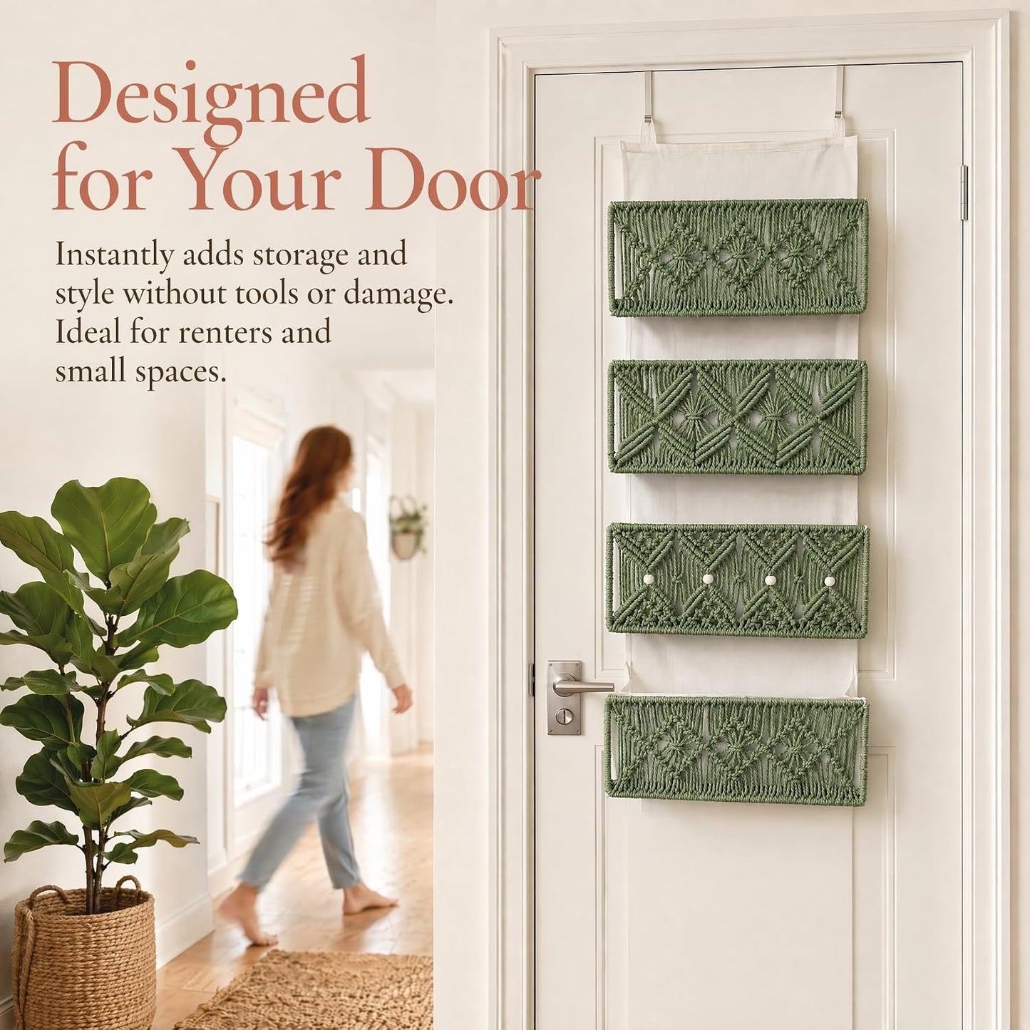 Metal Hooks Included / White