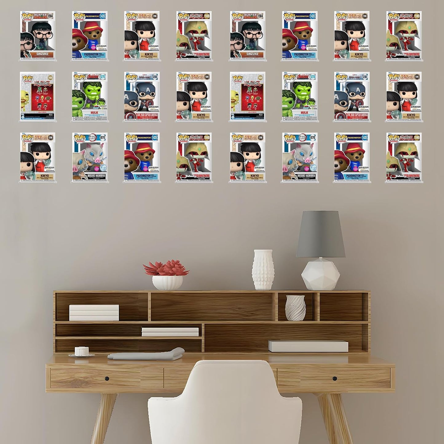 12-Pack Wall Shelves for Funko Pop Figures, Boxed or Unboxed, 5X4 Inches | Wall Mount Storage Organizer for Room Decor