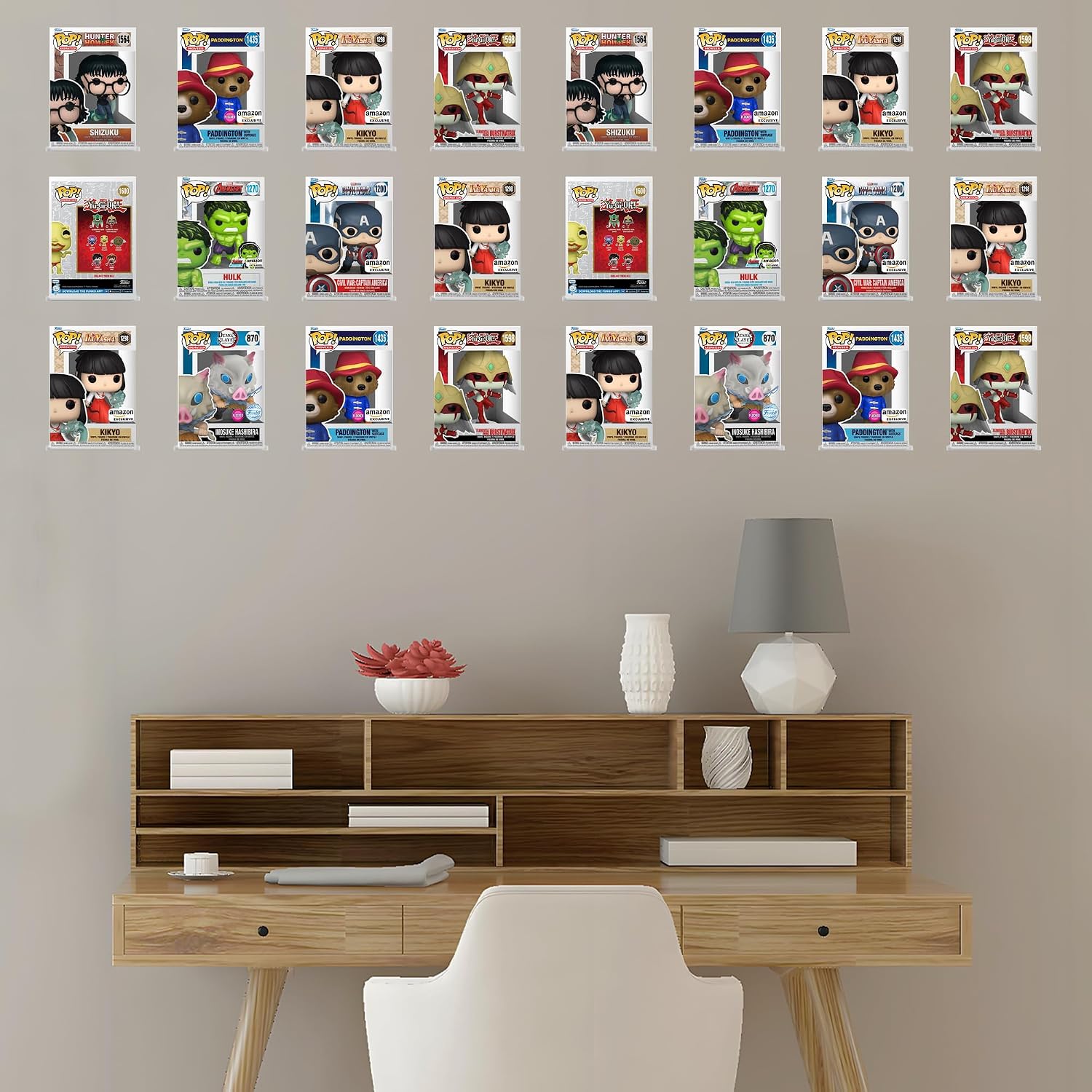 12-Pack Wall Shelves for Funko Pop Figures, Boxed or Unboxed, 5X4 Inches | Wall Mount Storage Organizer for Room Decor