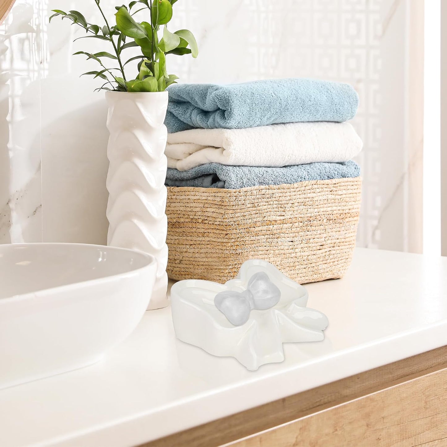 Ceramic Soaps Dish / White